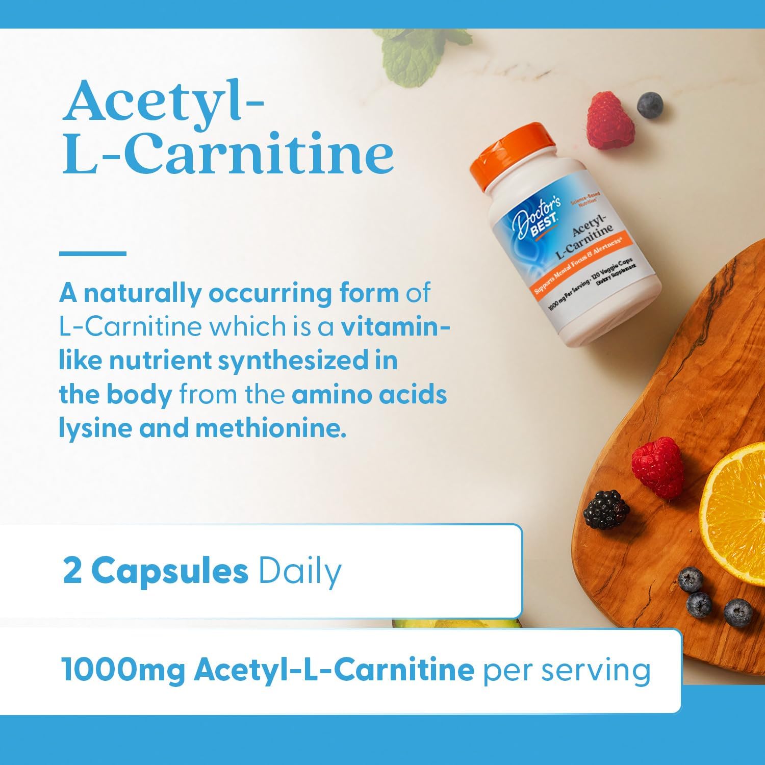 مکمل ال کارنیتین Doctor's Best، 120 عدد