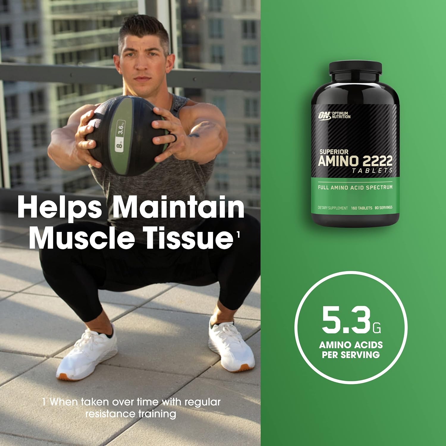 قرص EAA اپتیموم نوتریشن مدل Superior Amino 2222، 2222 قرص