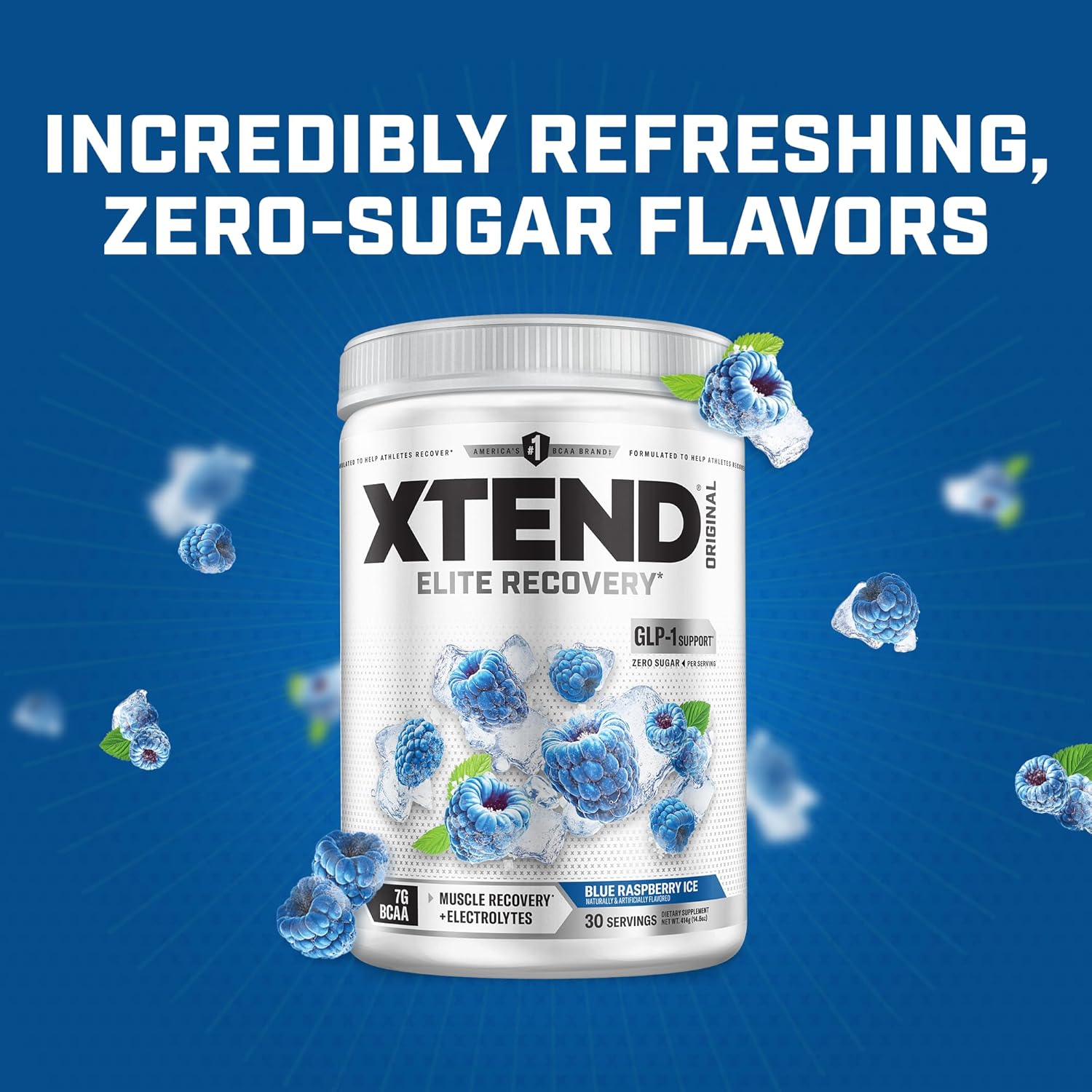 پودر BCAA اکستند مدل XTEND Original، 30 وعده، طعم تمشک آبی