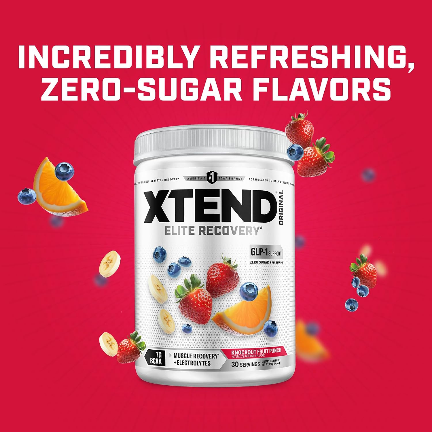 پودر BCAA اکستند مدل XTEND Original، 30 وعده، طعم پانچ میوه