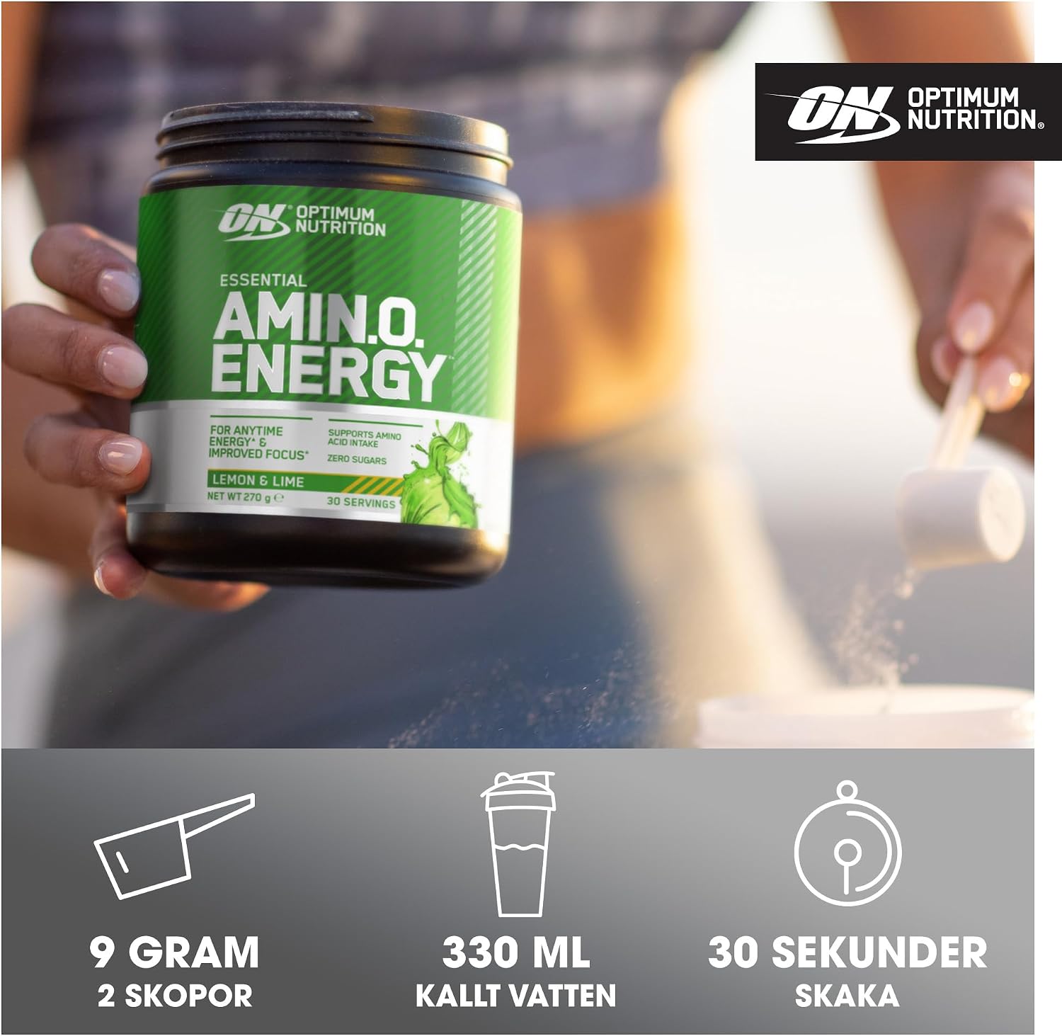 مکمل آمینو انرژی اپتیموم نوتریشن مدل Amino Energy، طعم لیمو
