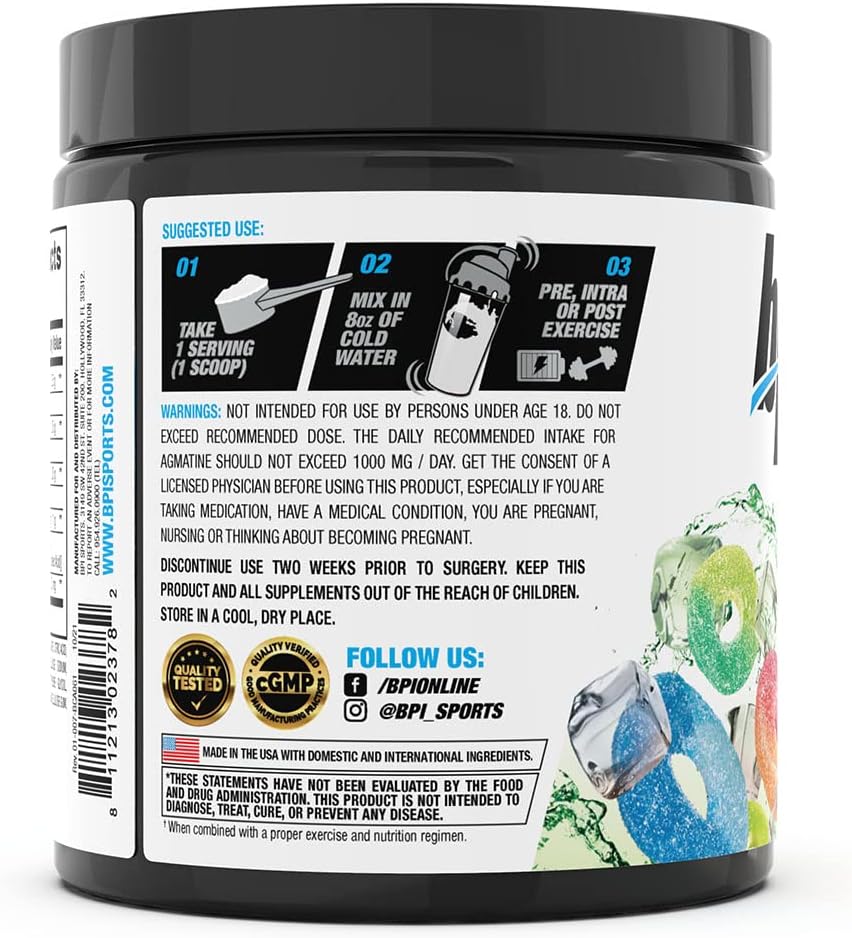 پودر BCAA بی‌پی‌آی اسپورتس مدل Best BCAA، 12.34 اونس، 35 وعده، طعم آبنباتی