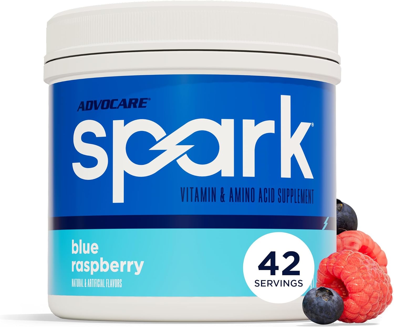 پودر آمینو انرژی ادوکر مدل Spark، 10.5 اونس، طعم تمشک آبی