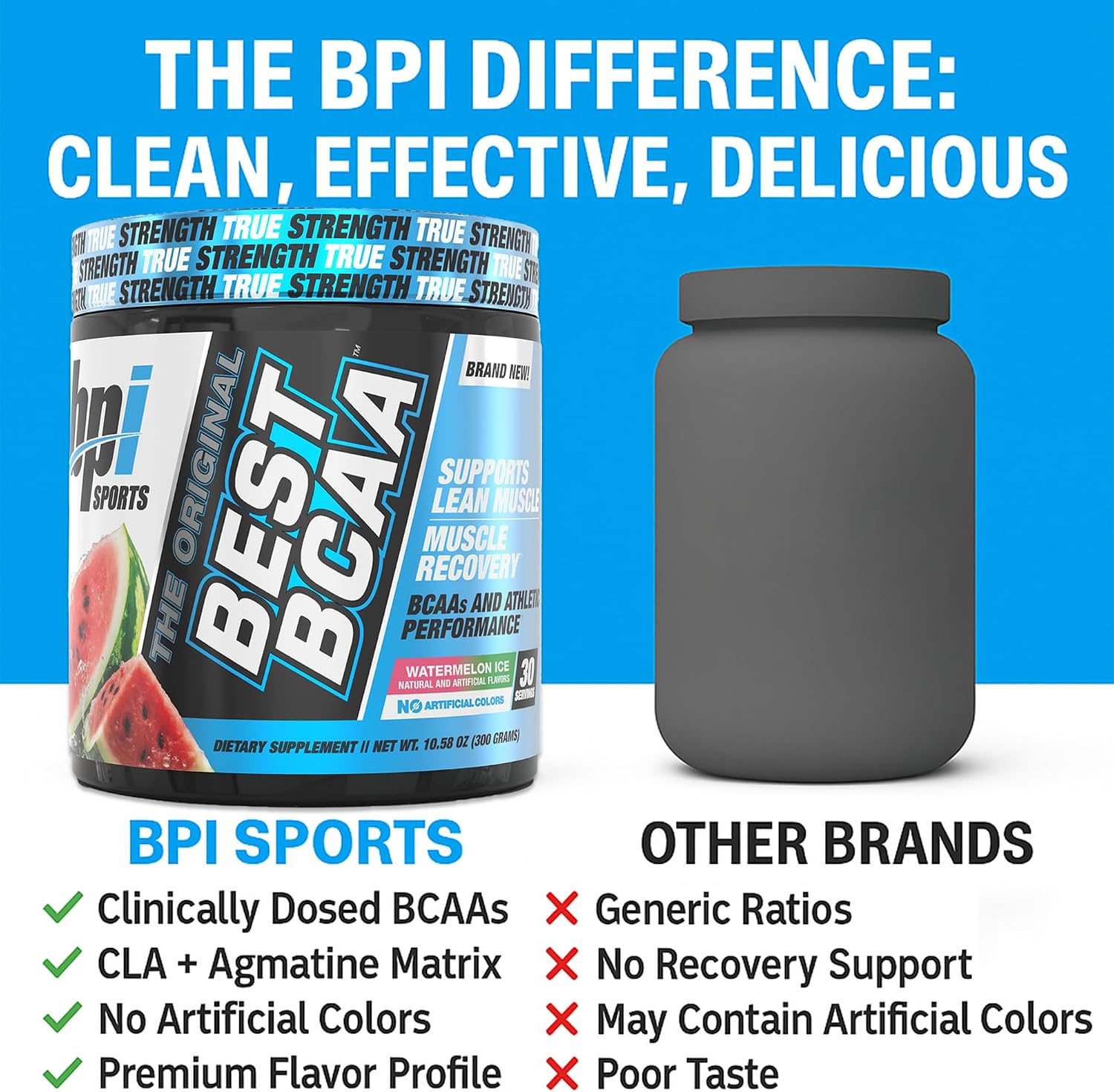 پودر BCAA بی‌پی‌آی اسپورتس مدل Best BCAA، 1.32 پوند، 60 وعده، طعم هندوانه یخی
