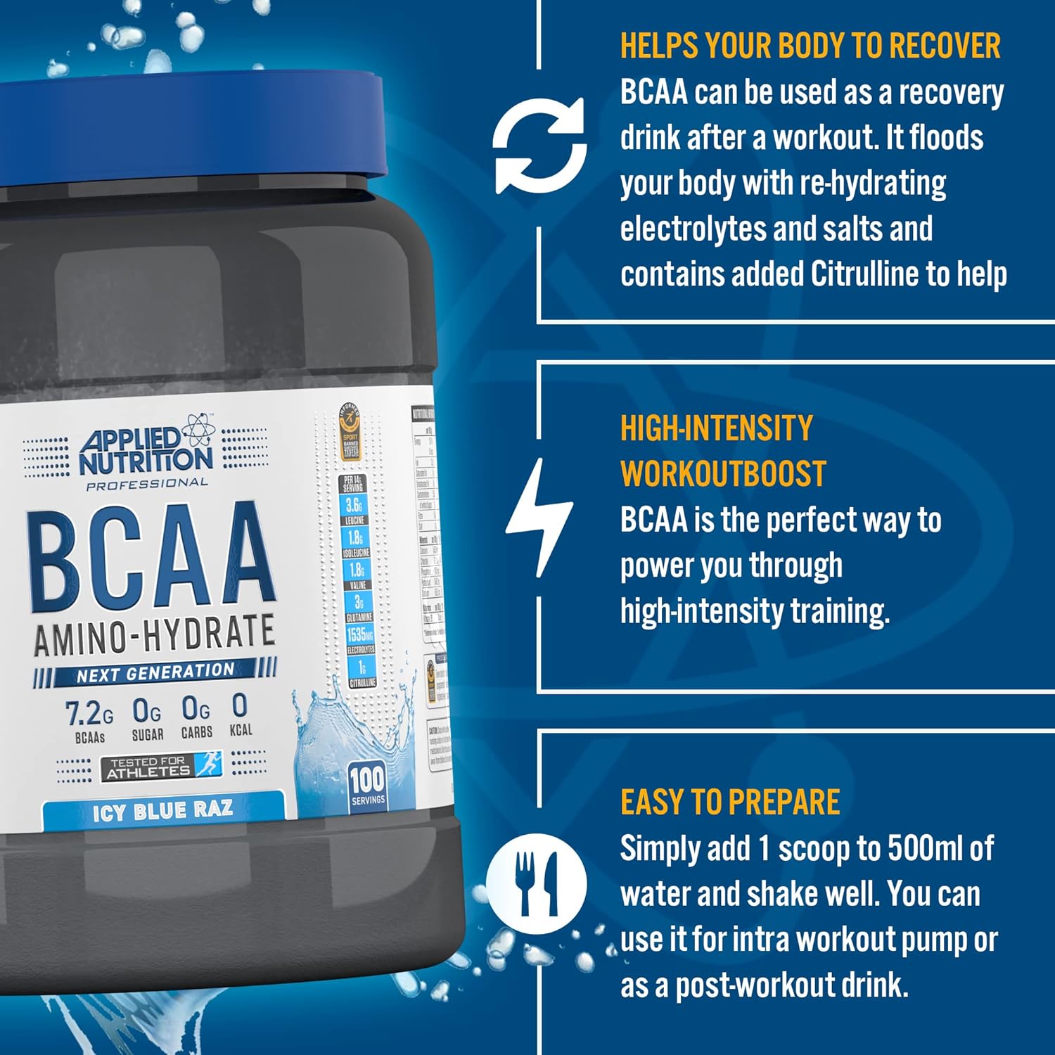 پودر BCAA اپلاید نوتریشن، 1.4 کیلوگرم