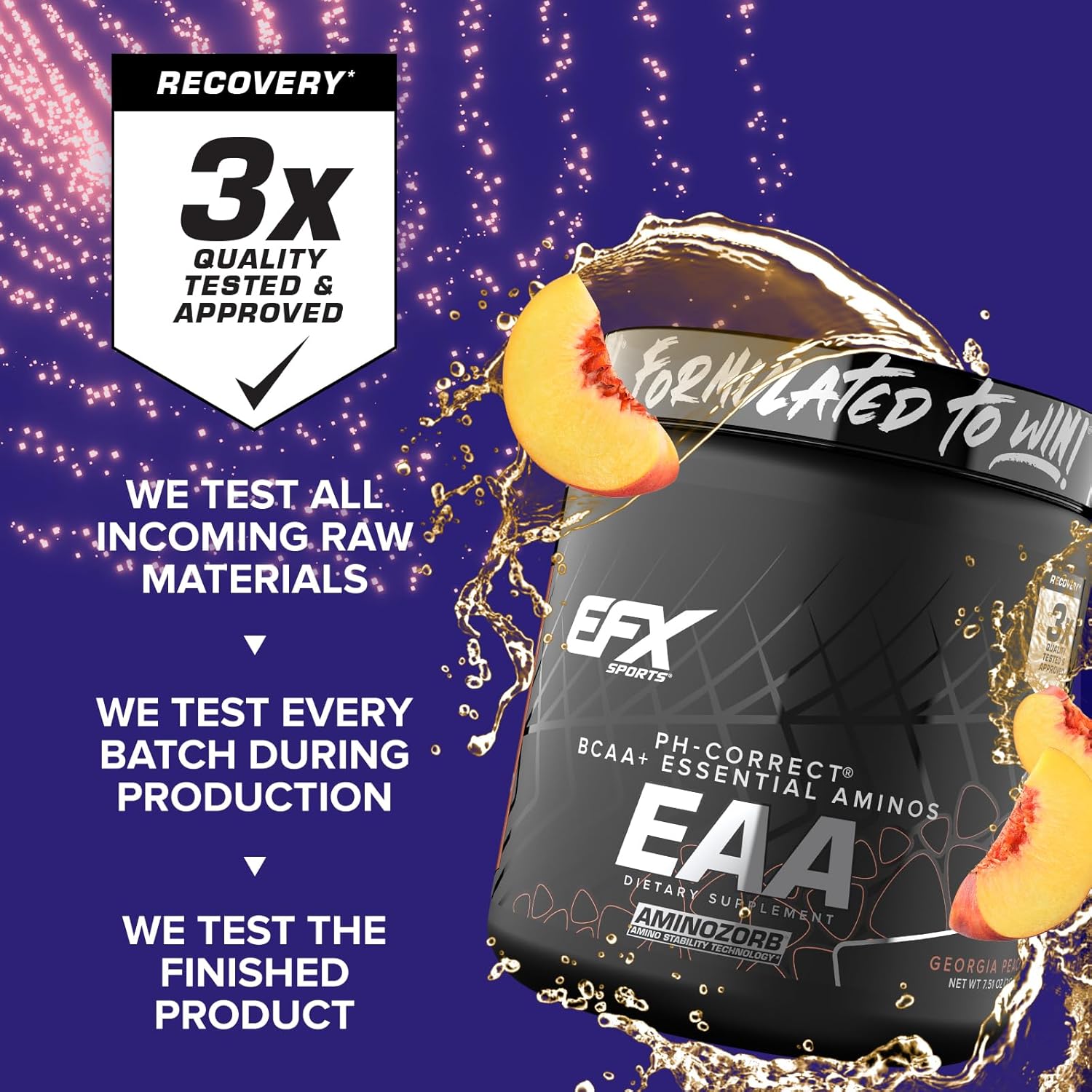 پودر EAA EFX Sports، 213 گرم، طعم هلو