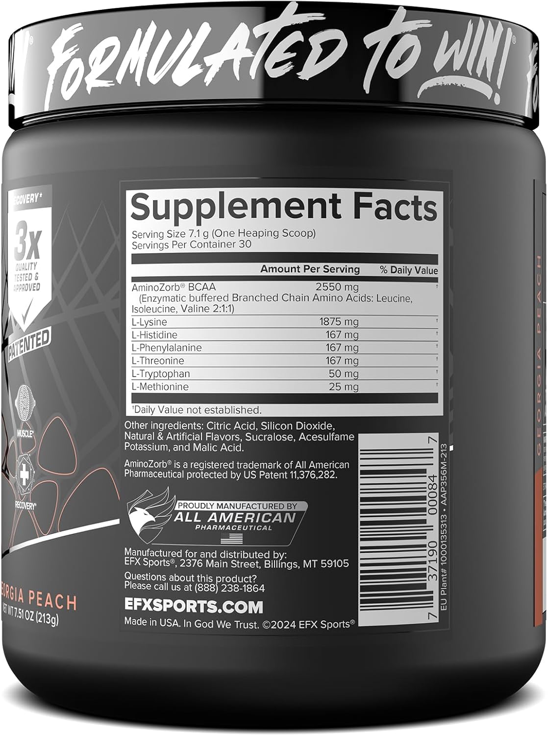 پودر EAA EFX Sports، 213 گرم، طعم هلو