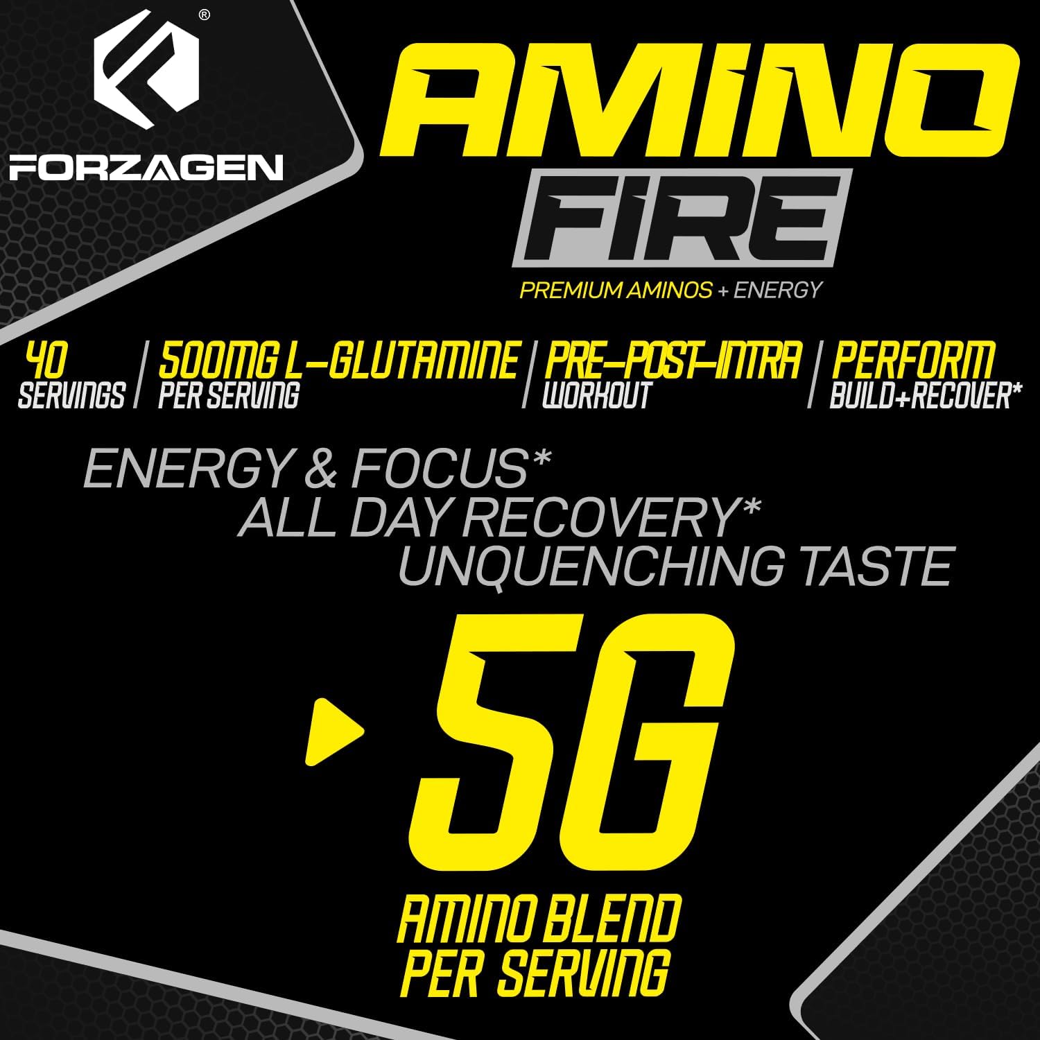 مکمل آمینو انرژی Forzagen مدل Amino Energy، 40 وعده، طعم بری