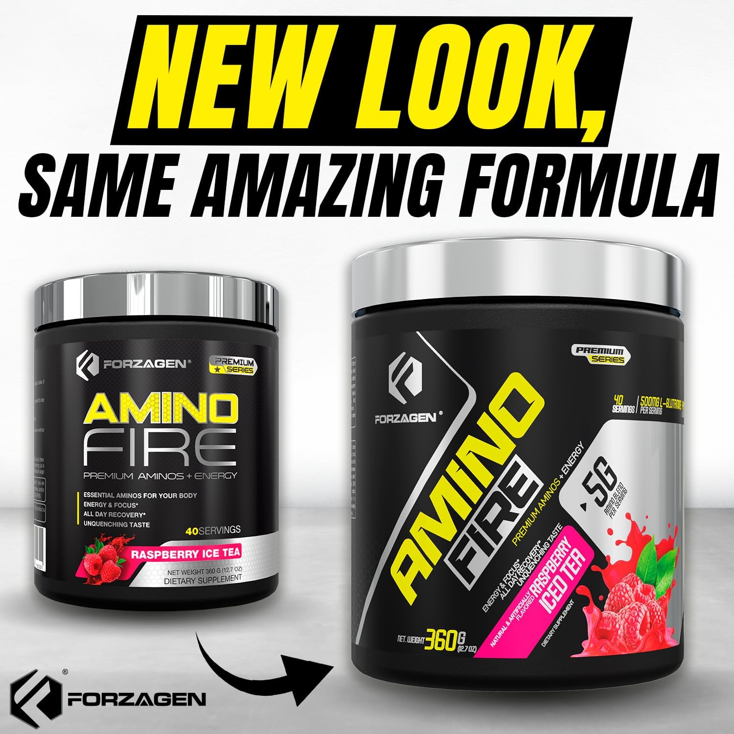 مکمل آمینو انرژی Forzagen مدل Amino Energy، 40 وعده، طعم بری