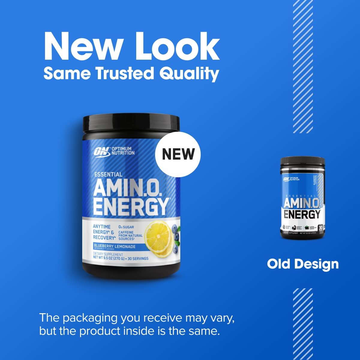 پودر آمینو انرژی و پری‌ورک‌اوت اپتیموم نوتریشن مدل Amino Energy، 30 وعده، طعم لیموناد بلوبری