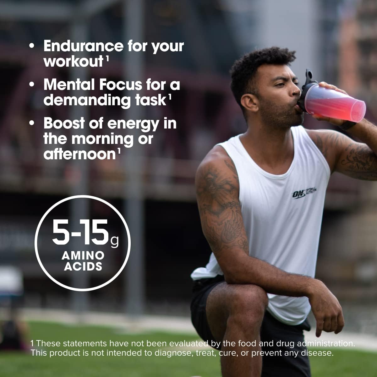 پودر آمینو انرژی و پری‌ورک‌اوت اپتیموم نوتریشن مدل Amino Energy، 30 وعده، طعم لیموناد بلوبری