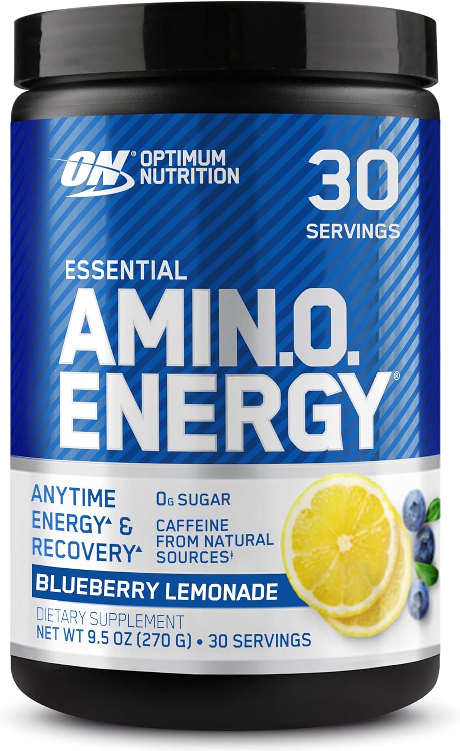 پودر آمینو انرژی و پری‌ورک‌اوت اپتیموم نوتریشن مدل Amino Energy، 30 وعده، طعم لیموناد بلوبری