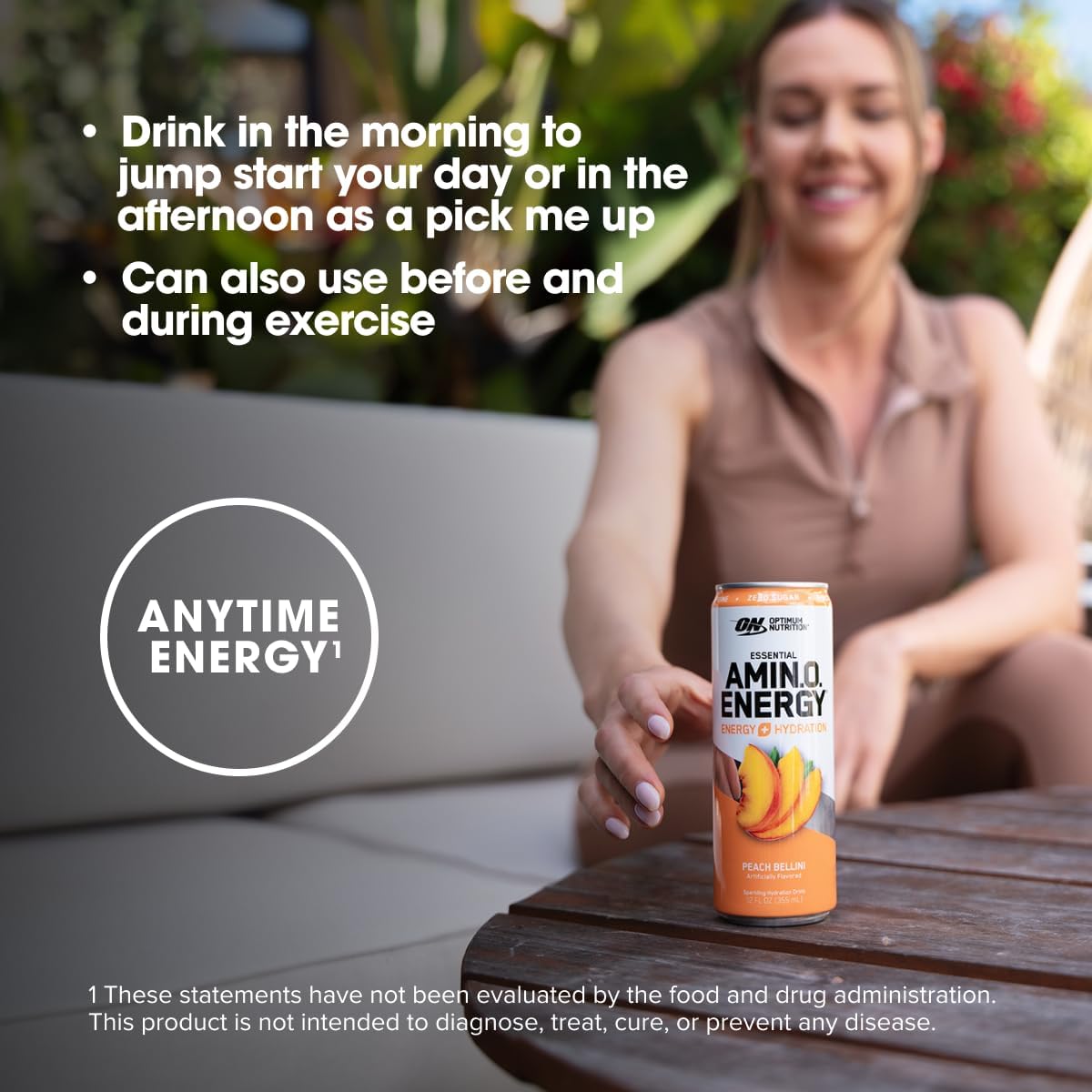 نوشیدنی آمینو انرژی و الکترولیت اپتیموم نوتریشن مدل Amino Energy، طعم هلو