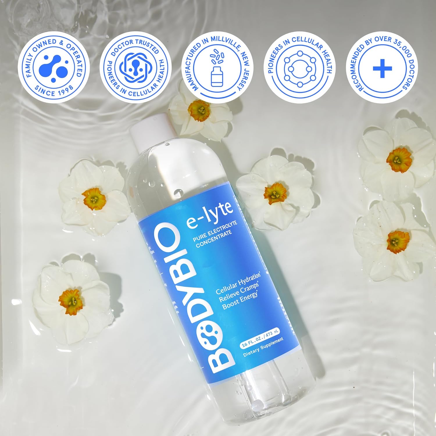پودر الکترولیت ورزشی BodyBio، 16 اونس