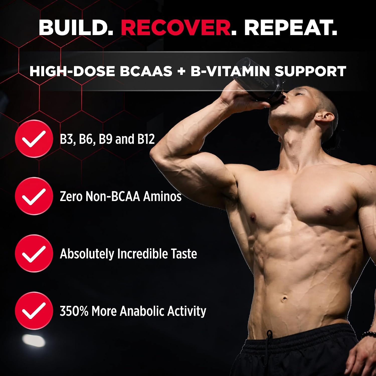 مکمل BCAA آل‌مکس، 315 گرم، طعم لیموناد صورتی