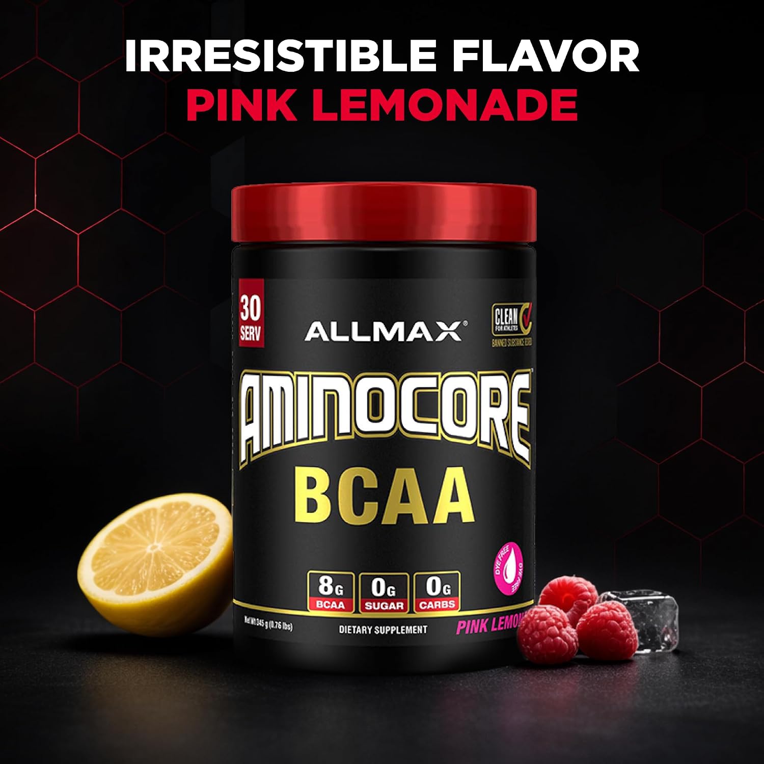 مکمل BCAA آل‌مکس، 315 گرم، طعم لیموناد صورتی