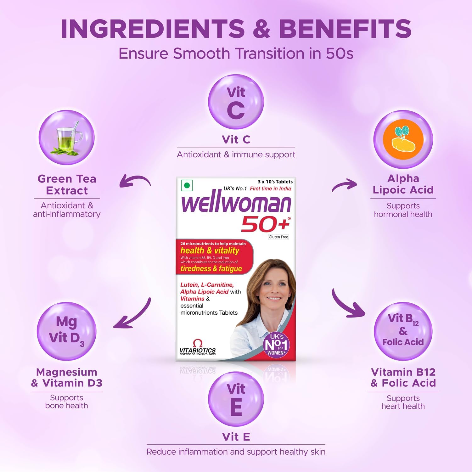 قرص آمینو اسید Wellwoman، 30 قرص