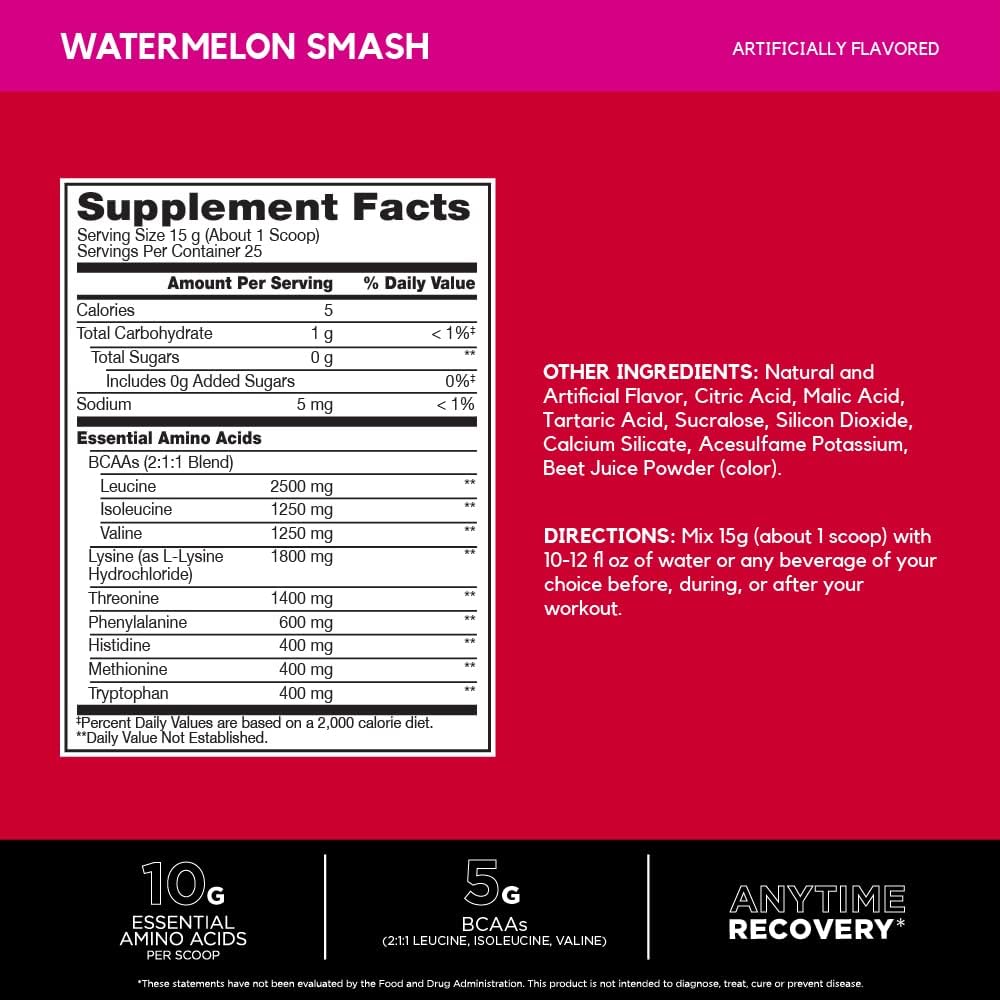 مکمل BCAA و EAA BSN مدل Essential Amino Acids، 13.2 اونس، 25 وعده، طعم هندوانه