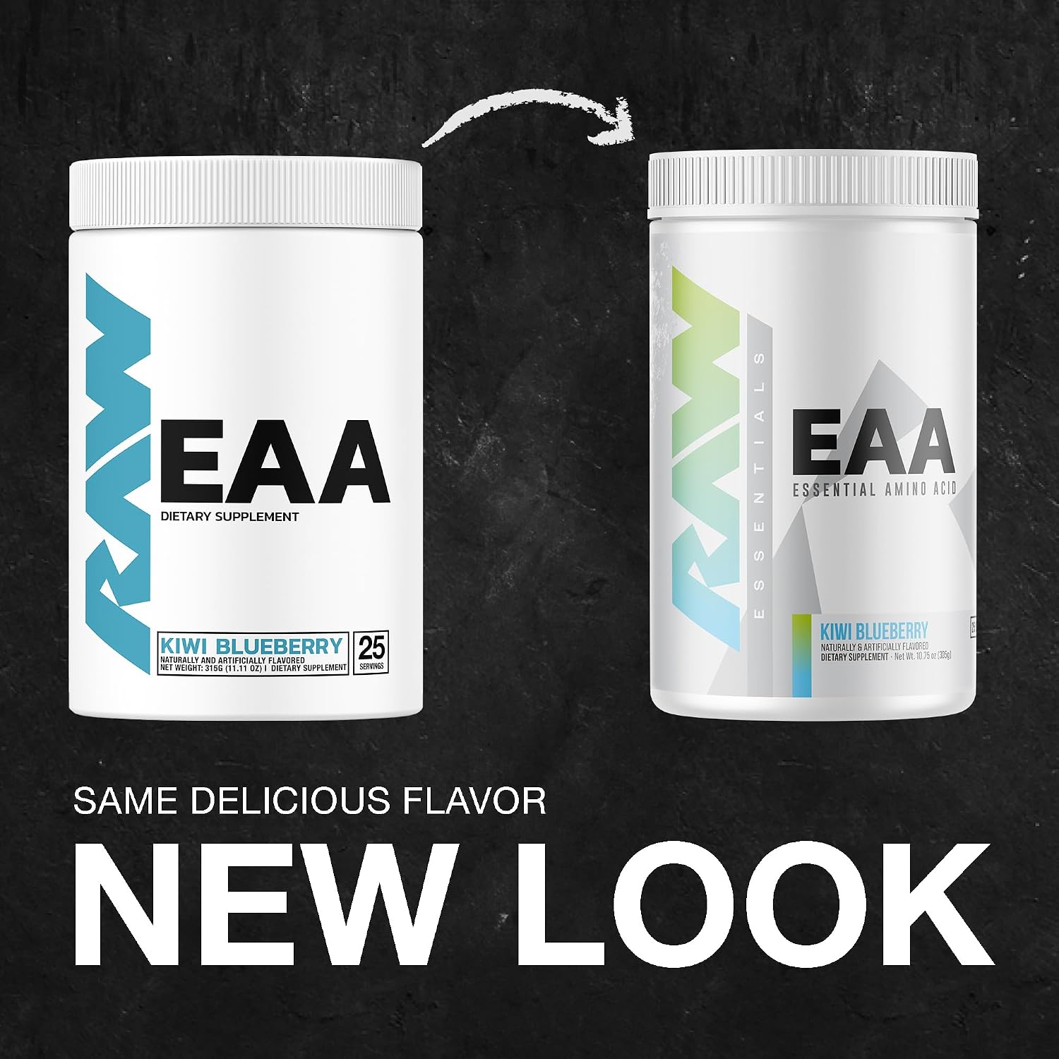 پودر BCAA و EAA راو مدل Essential Amino Acids، 25 وعده، طعم بری