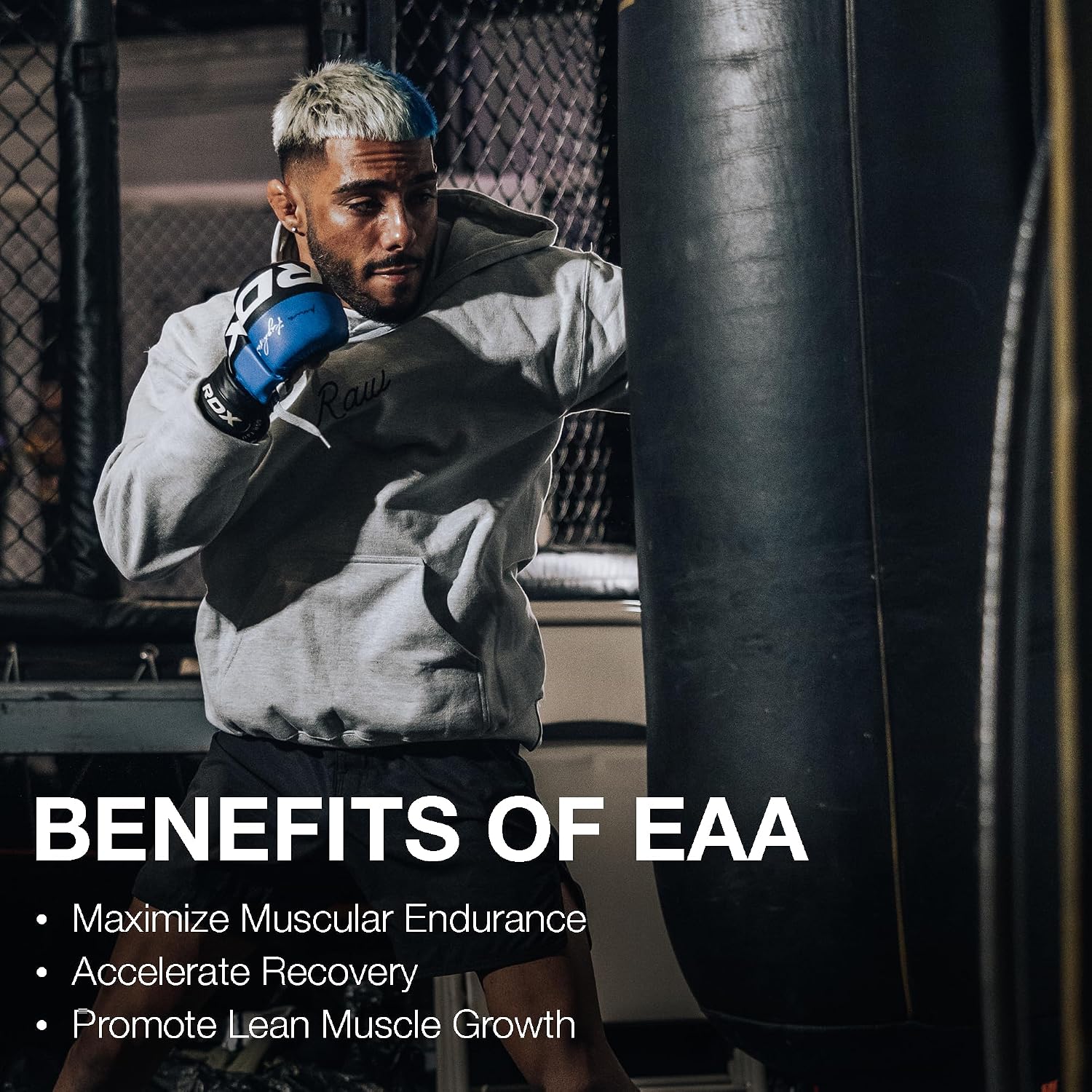 پودر BCAA و EAA راو مدل Essential Amino Acids، 25 وعده، طعم بری