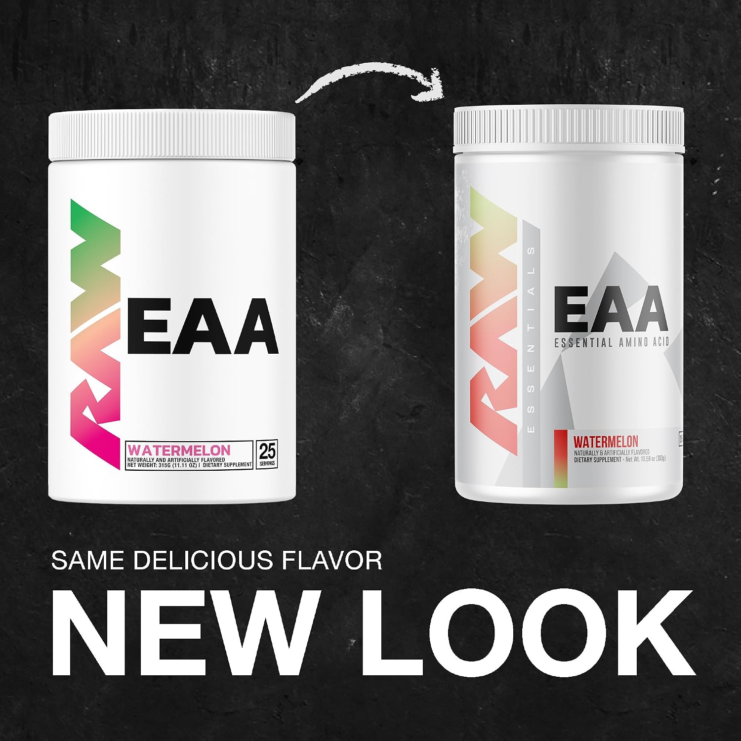 پودر BCAA و EAA راو مدل Essential Amino Acids، 25 وعده، طعم هندوانه