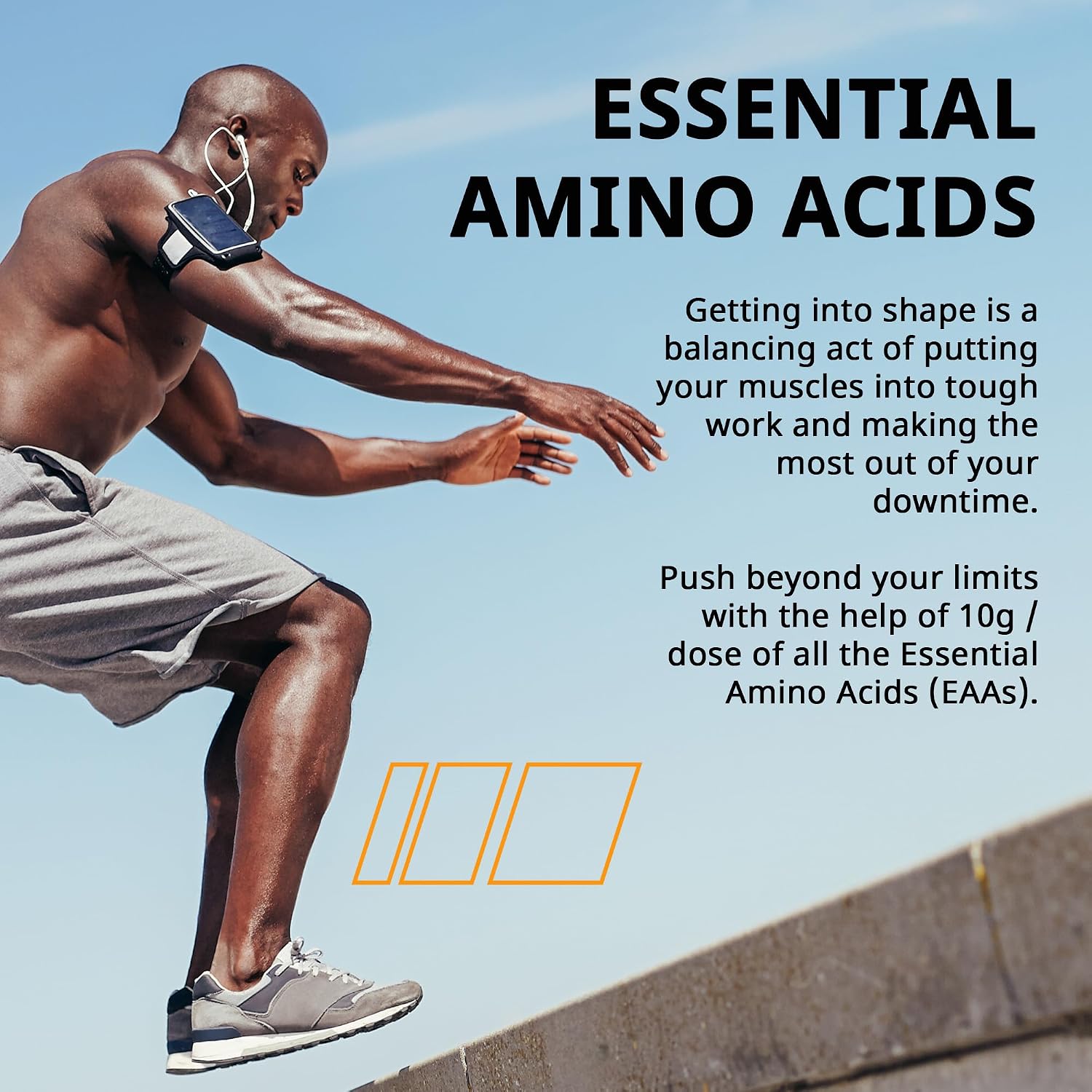 مکمل BCAA و EAA Granite Supplements مدل Essential Amino Acids، طعم کرم پرتقال