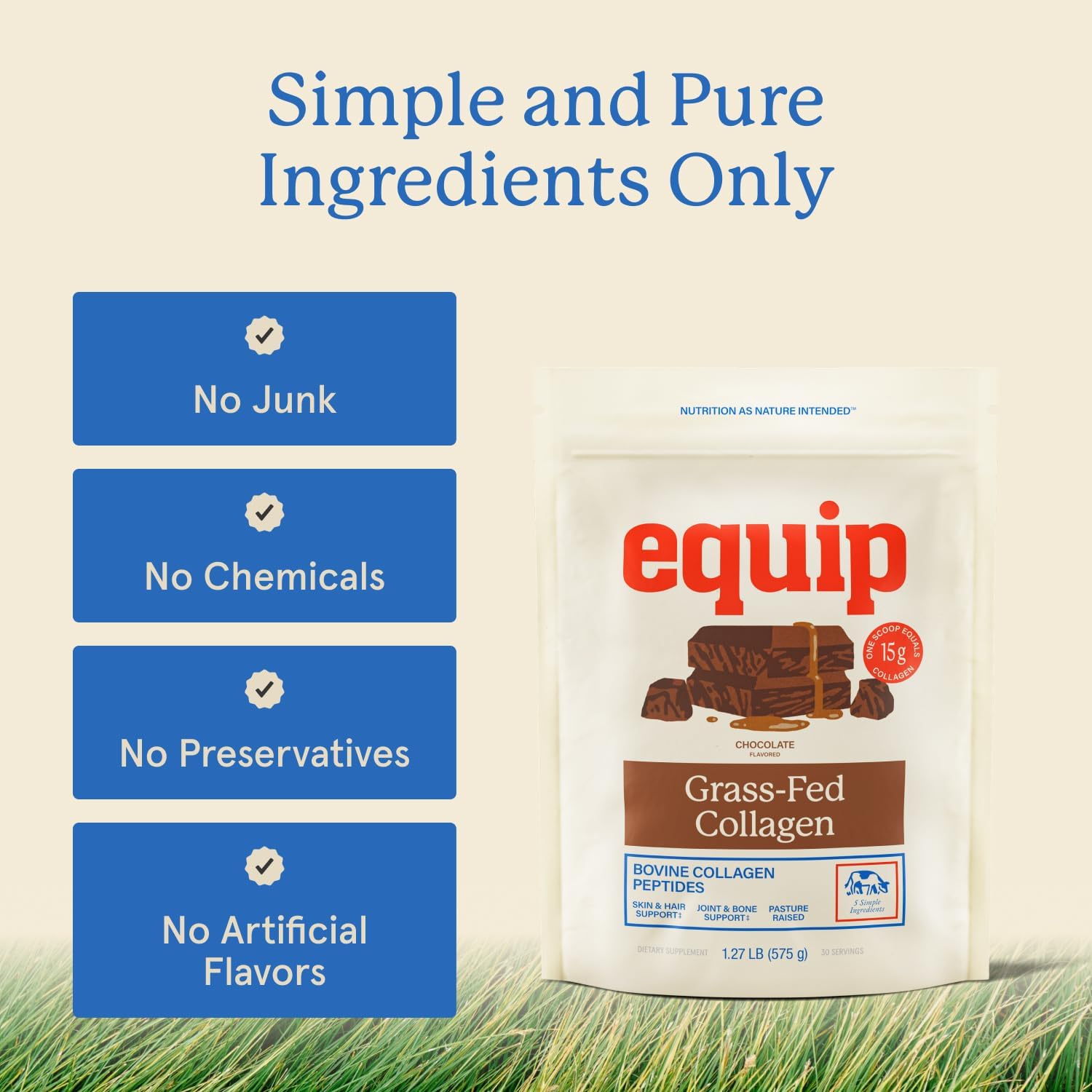 پودر کلاژن Equip، 1.23 پوند، طعم شکلات