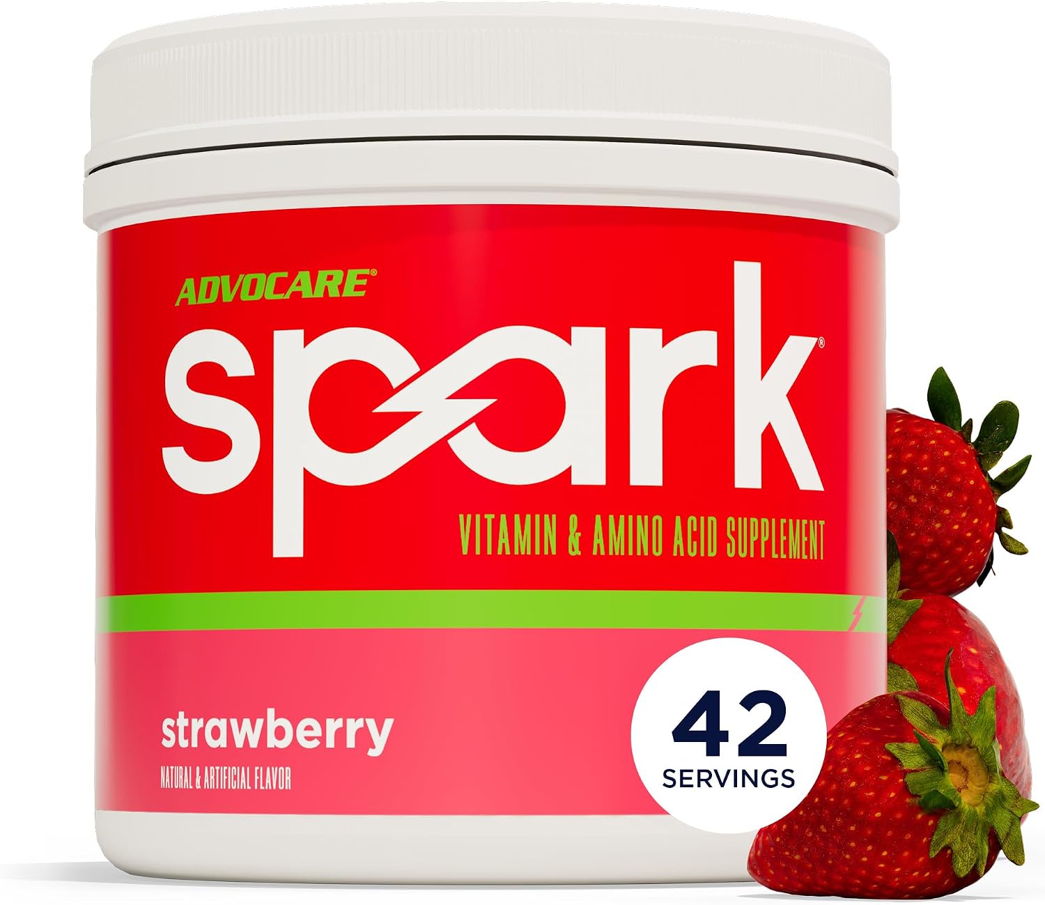 پودر آمینو انرژی ادوکر مدل Spark، 10.5 اونس، طعم توت‌فرنگی