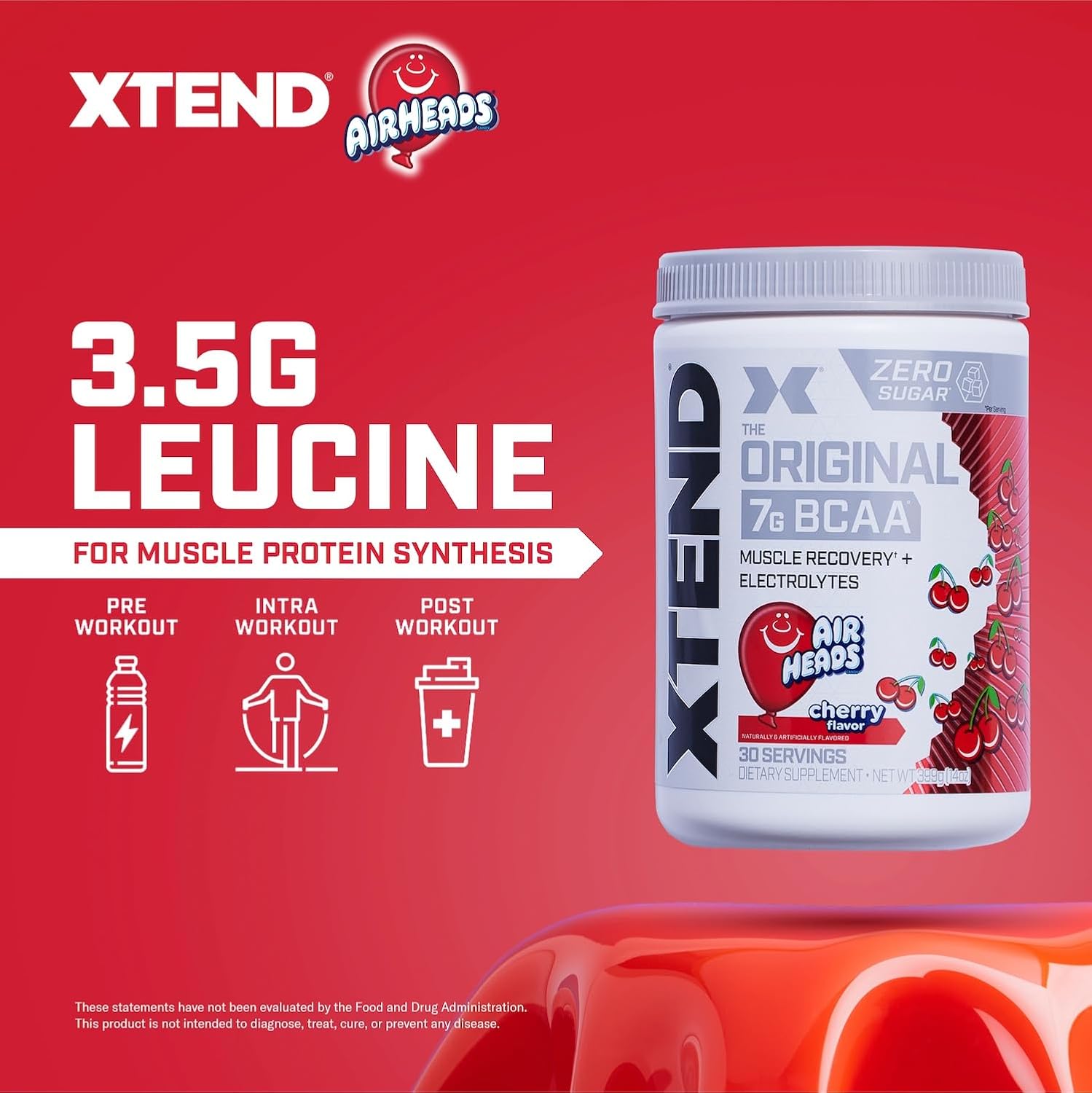 پودر BCAA اکستند مدل XTEND Original، 30 وعده، طعم آبنباتی