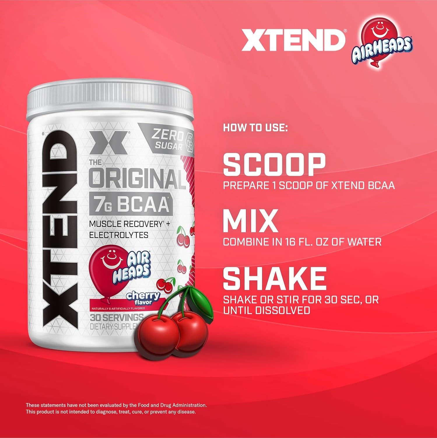پودر BCAA اکستند مدل XTEND Original، 30 وعده، طعم آبنباتی