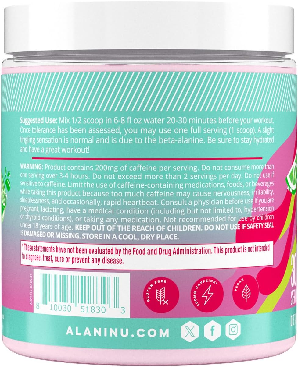 پودر آمینو انرژی و پری‌ورک‌اوت Alani Nu مدل Amino Energy، 30 وعده، طعم گیلاس