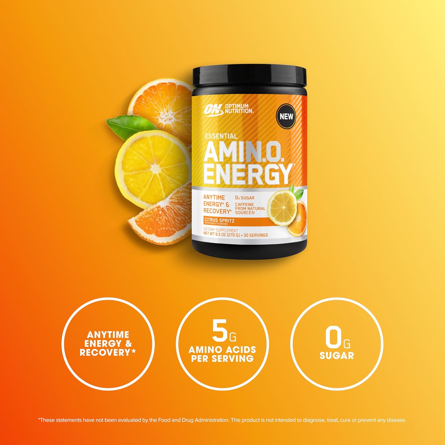 مکمل آمینو انرژی اپتیموم نوتریشن مدل Amino Energy، 30 وعده، طعم مرکبات