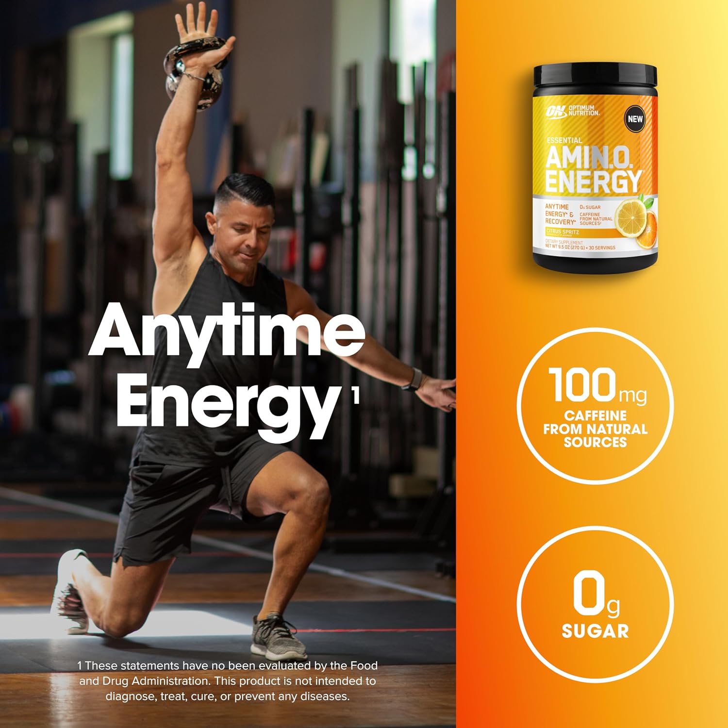 مکمل آمینو انرژی اپتیموم نوتریشن مدل Amino Energy، 30 وعده، طعم مرکبات