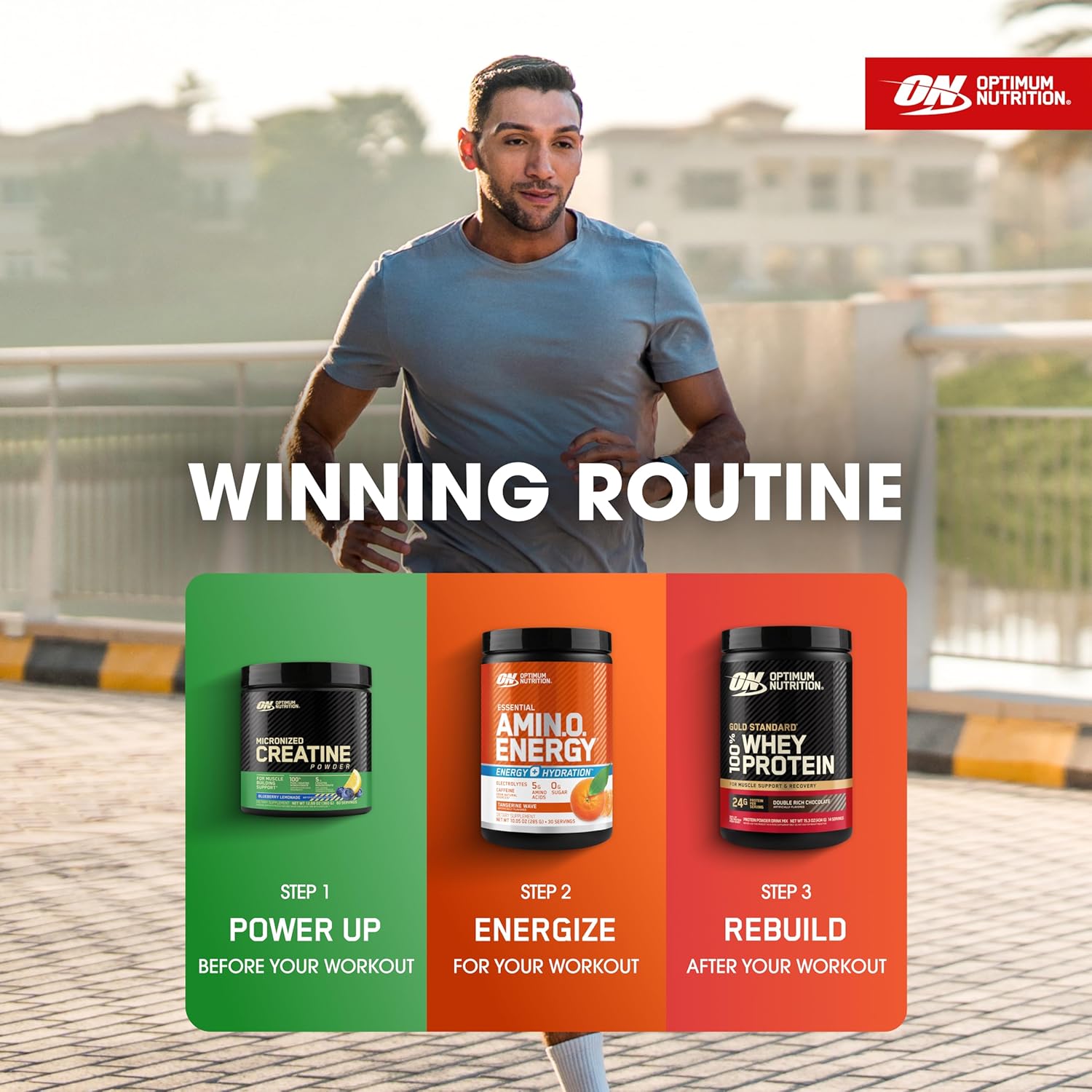 پودر آمینو انرژی و الکترولیت اپتیموم نوتریشن مدل Essential Amino Energy Plus Electrolytes، 7 بسته، طعم نارنگی
