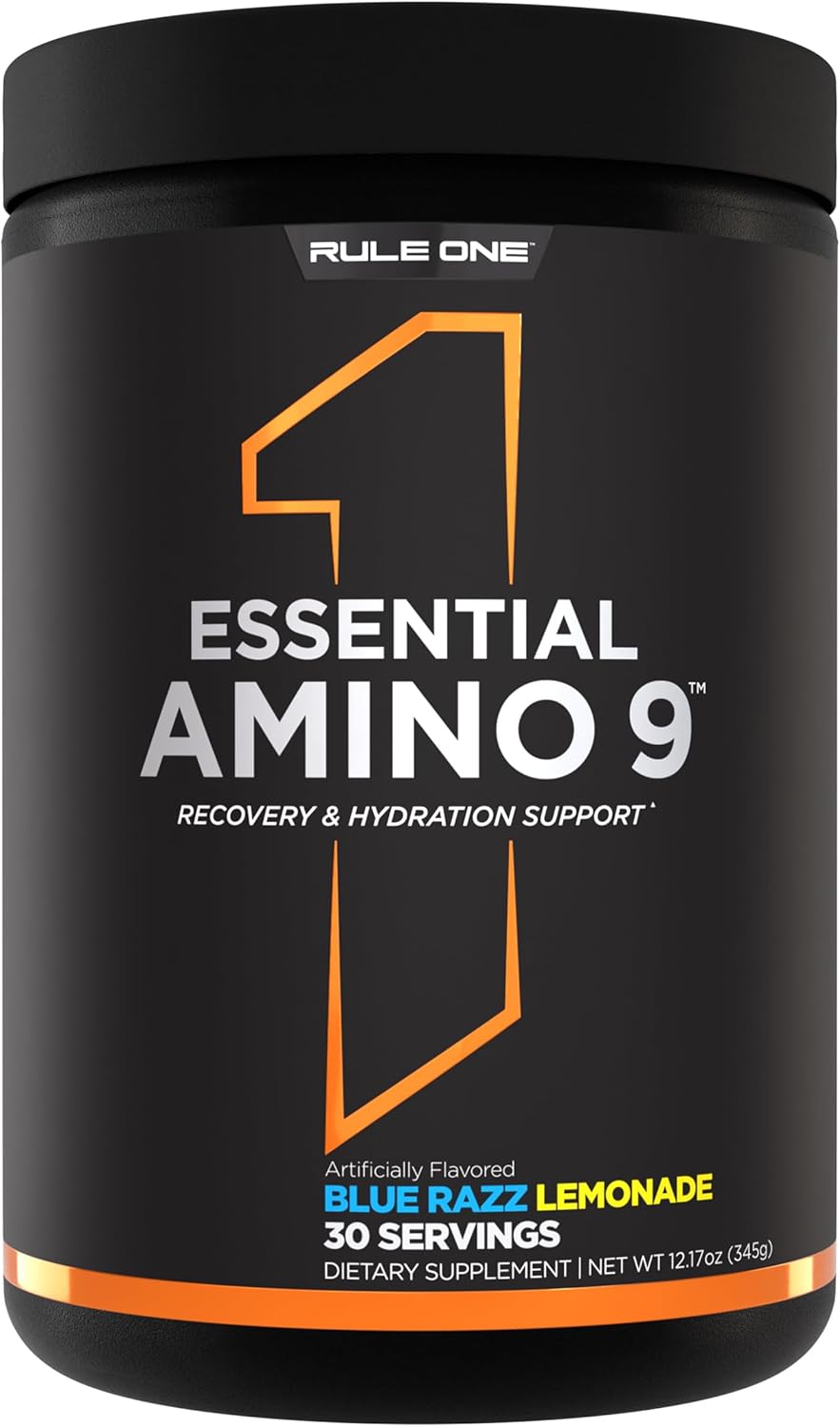 مکمل EAA رول وان مدل Essential Amino 9، 345 گرم، 30 وعده، طعم لیموناد تمشک آبی