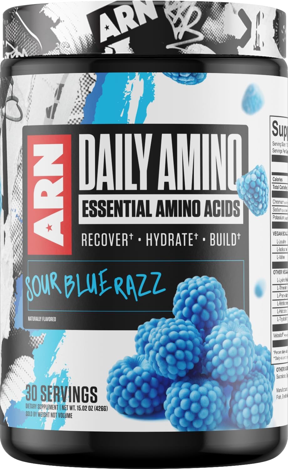 مکمل EAA آرمز ریس نوتریشن مدل Daily Amino، طعم تمشک آبی