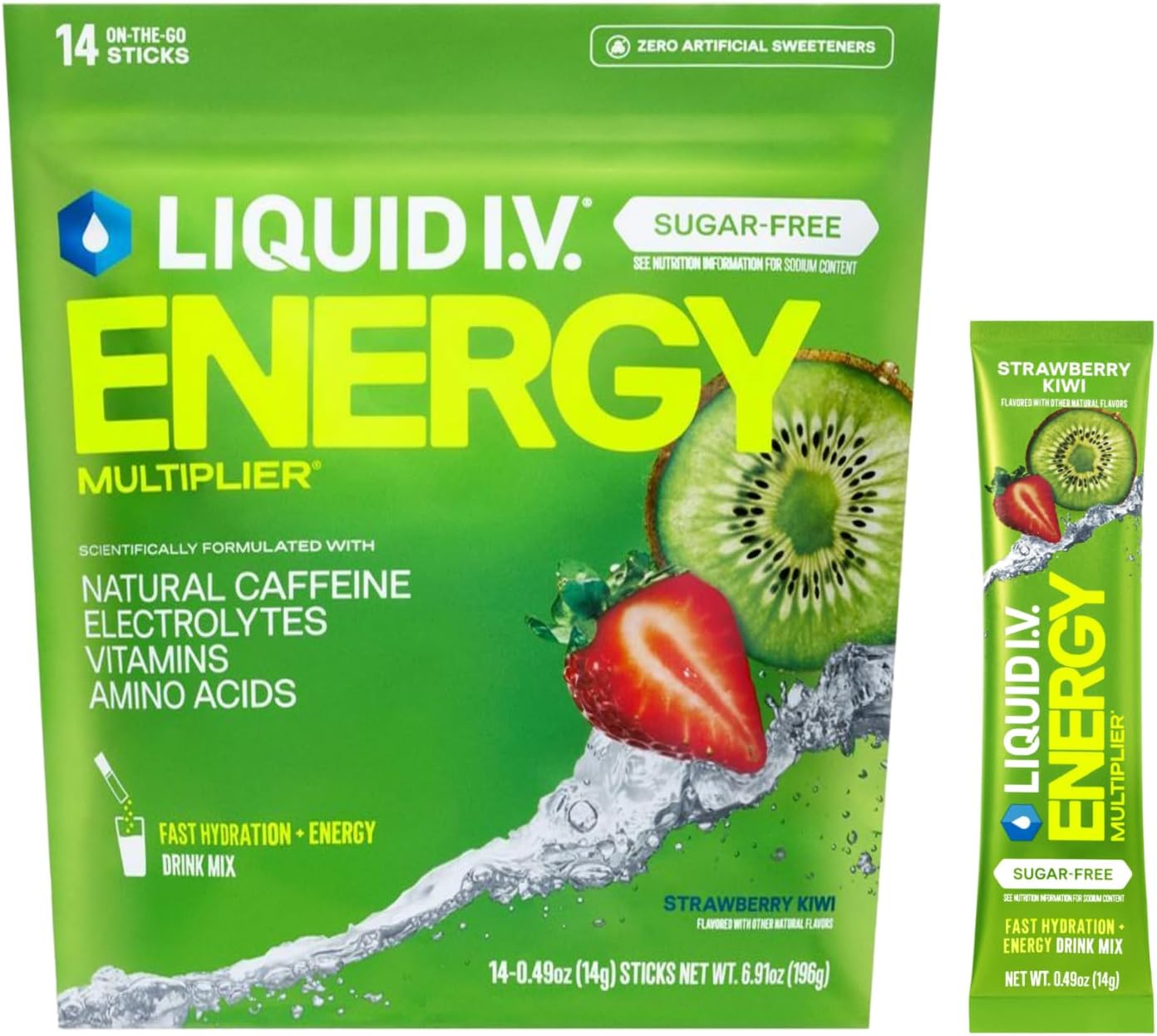 مایع ورزشی Liquid I.V.، 14 عدد، طعم توت‌فرنگی