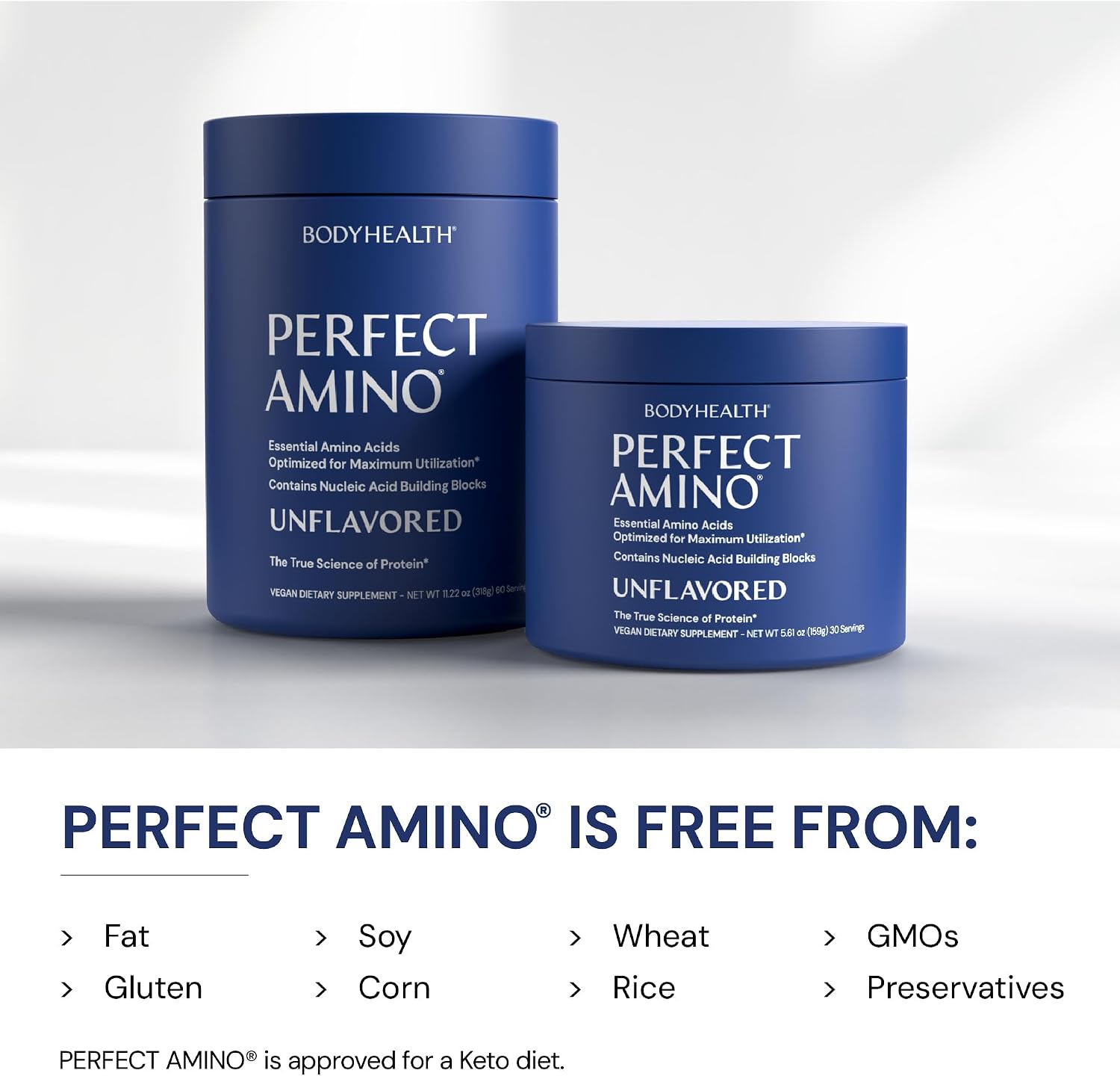 پودر BCAA و EAA بادی هلث مدل PerfectAmino