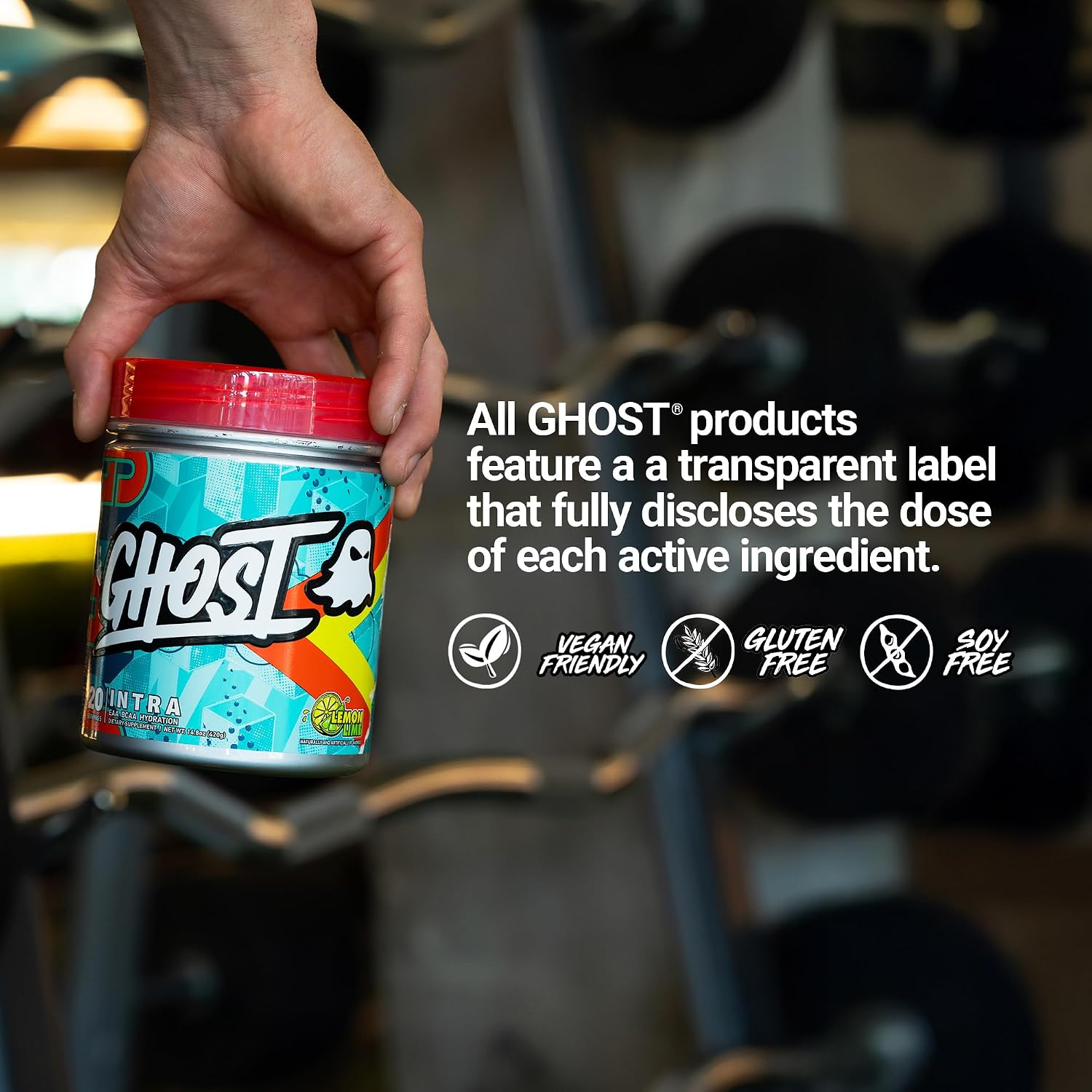 پودر BCAA و EAA GHOST، 20 وعده، طعم لیمو