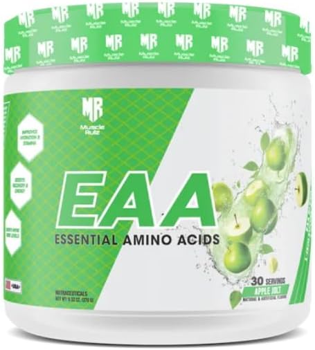 پودر EAA ماسِل رولز مدل Essential Amino Acids، 270 گرم، 30 وعده، طعم سیب