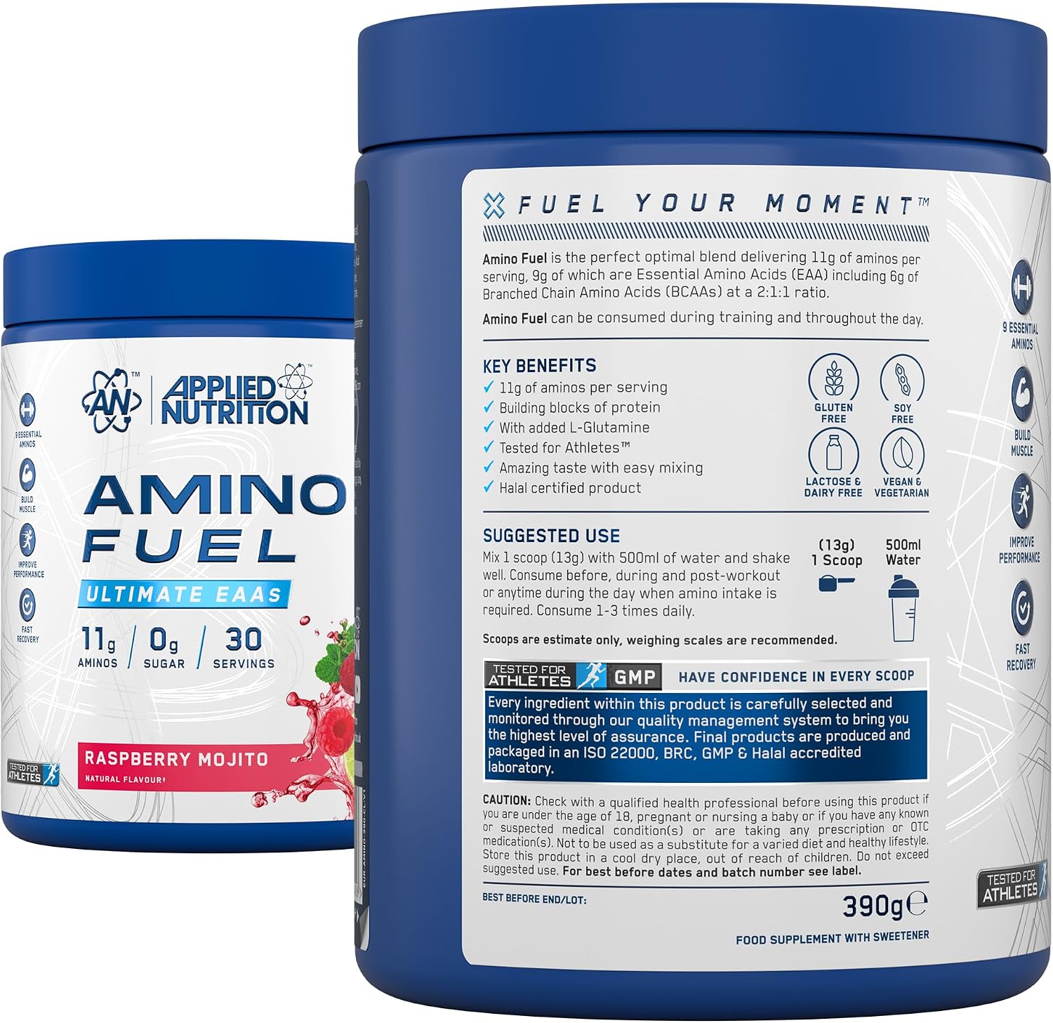 پودر EAA اپلاید نوتریشن مدل Essential Amino Acids، 390 گرم، طعم بری