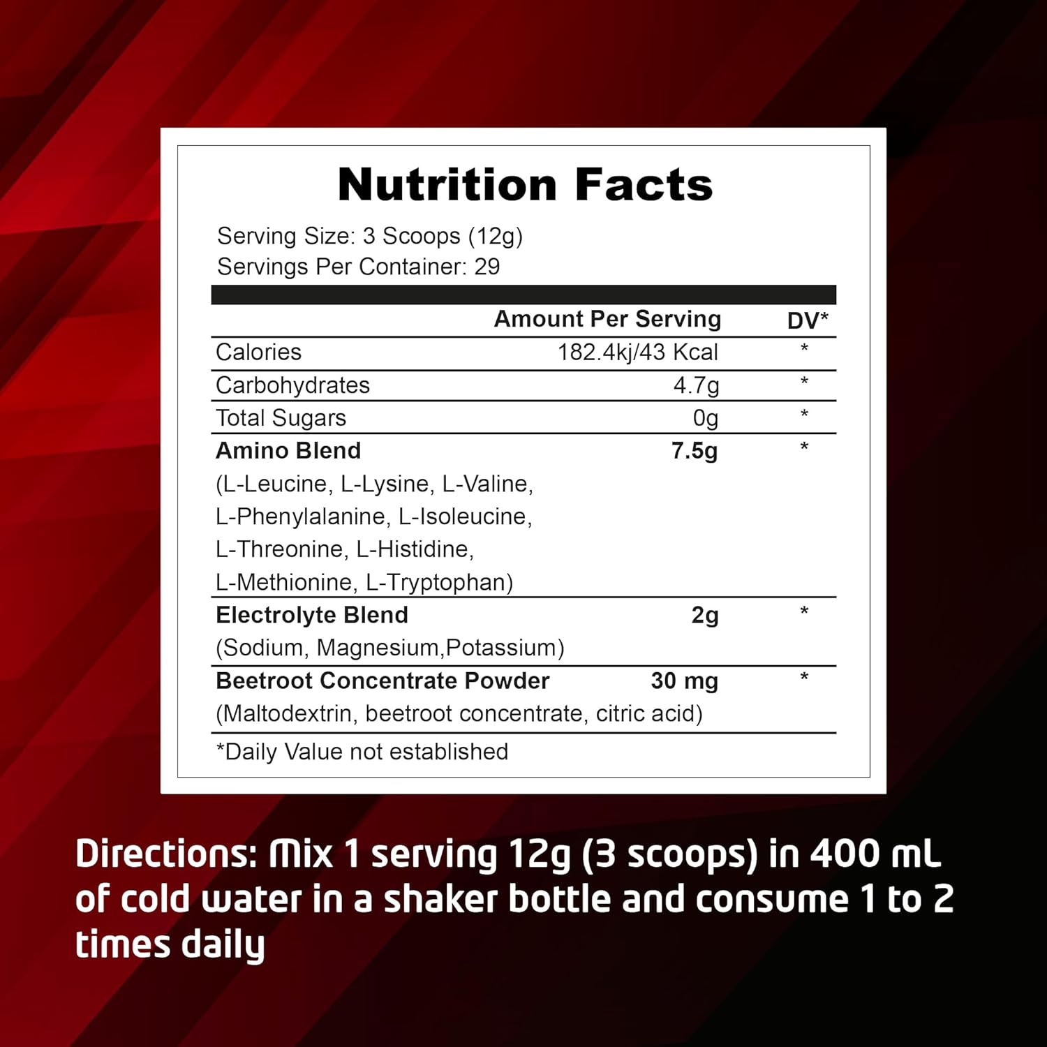 مکمل EAA MUSCLE CORE NUTRITION، 350 گرم، 30 وعده، طعم بری
