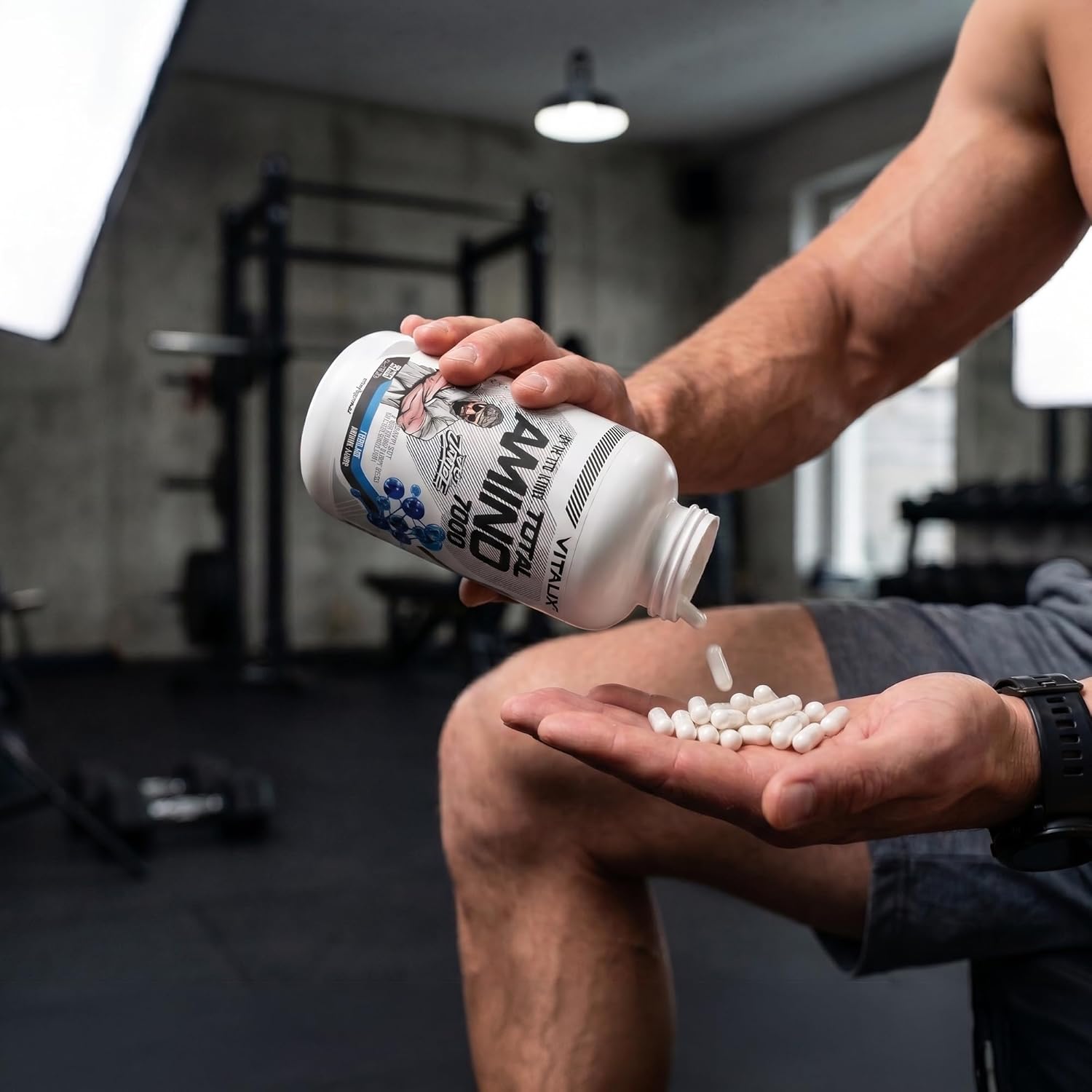 کپسول BCAA و EAA ویتالیکس مدل Total Amino 7000، 350 کپسول