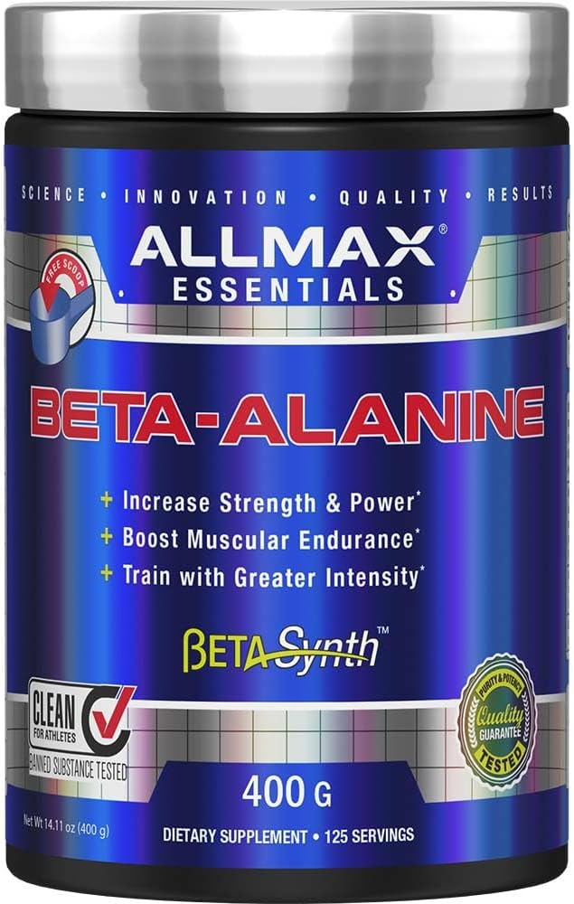 پودر بتا آلانین ALLMAX، 400 گرم، برای استقامت و عملکرد ورزشی