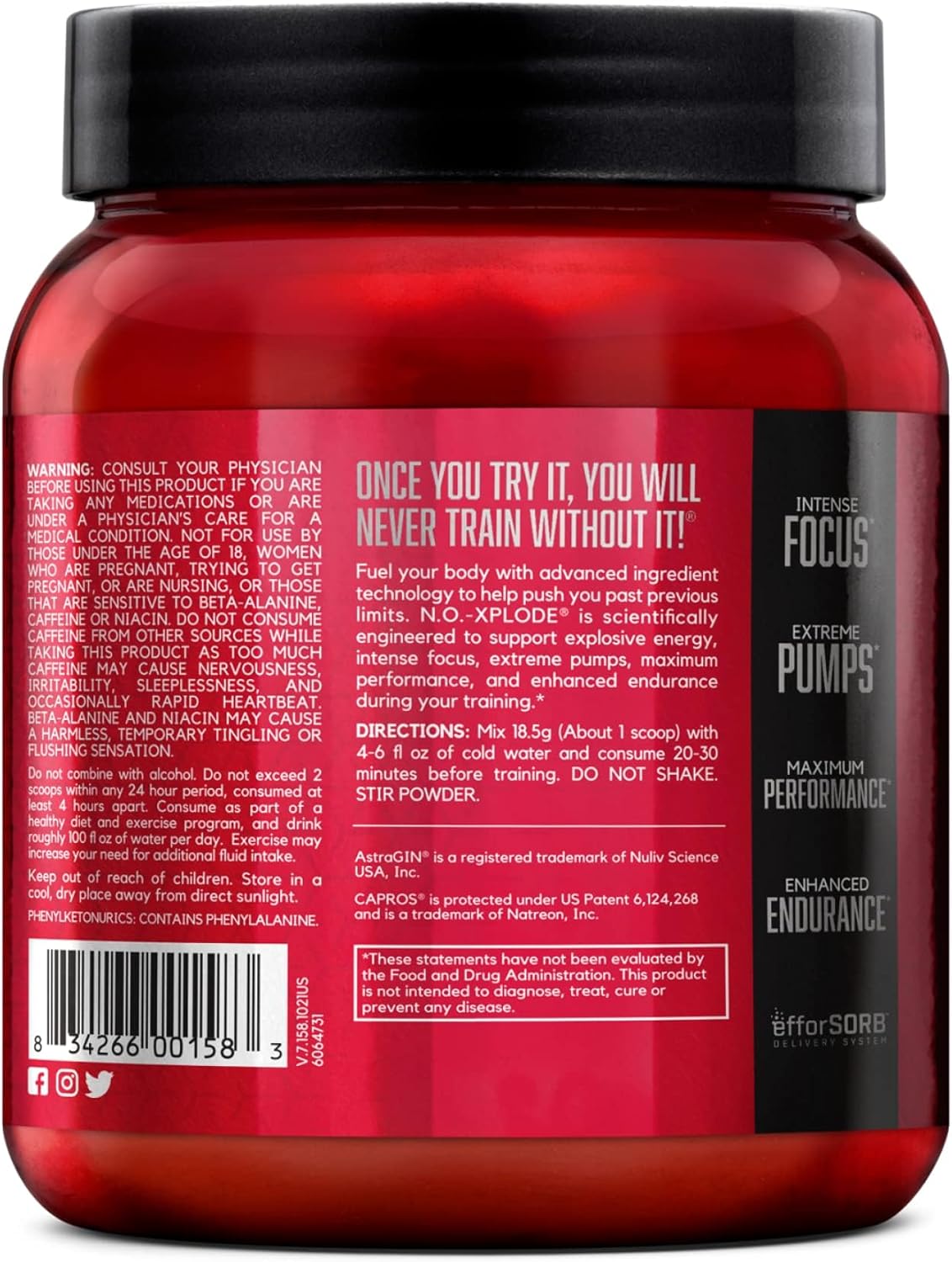 پودر پری‌ورک‌اوت BSN مدل N.O.-XPLODE Legendary، 555 گرم، 30 سروینگ، طعم هندوانه