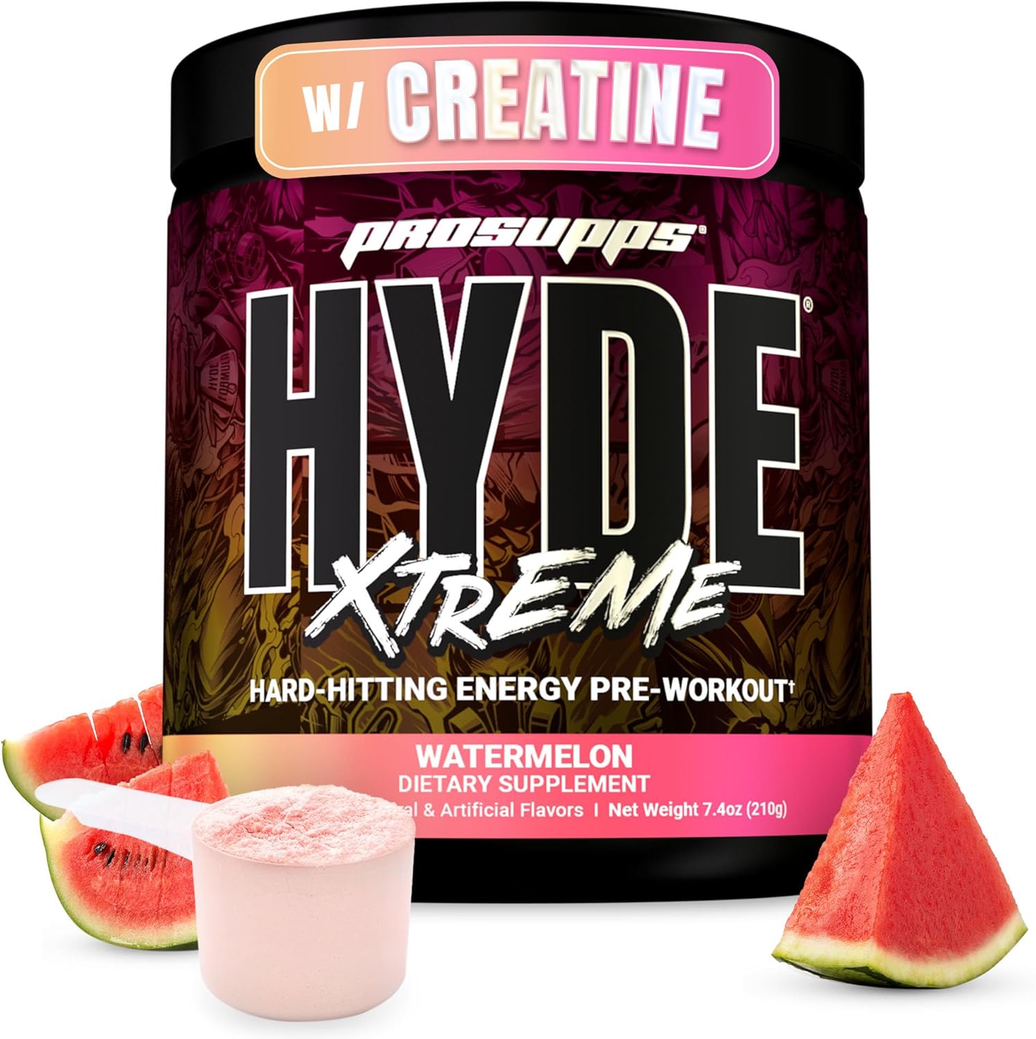 نوشیدنی پری‌ورک‌اوت پروساپس مدل ® Mr. Hyde® Xtreme، 30 سروینگ، طعم هندوانه