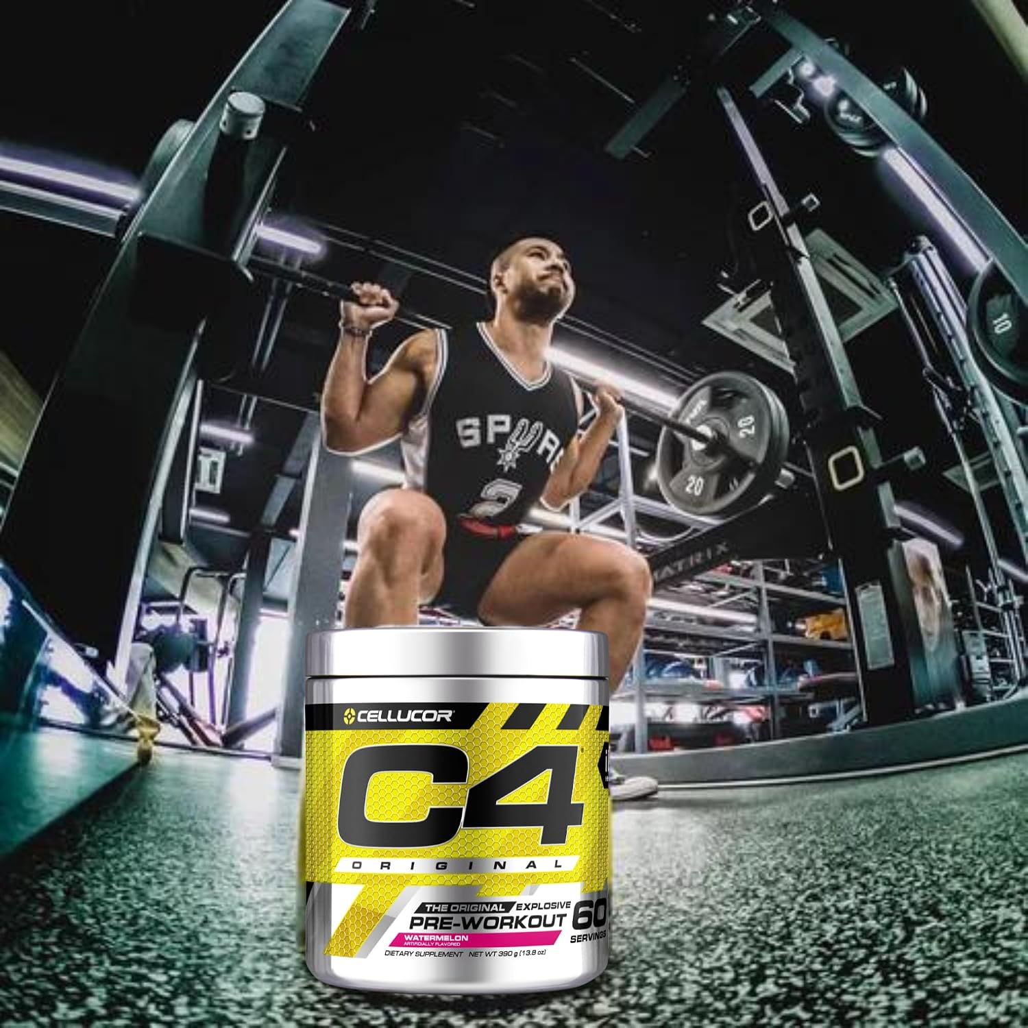 نوشیدنی پری‌ورک‌اوت سلکور مدل C4 Original، 50 سروینگ، طعم هندوانه