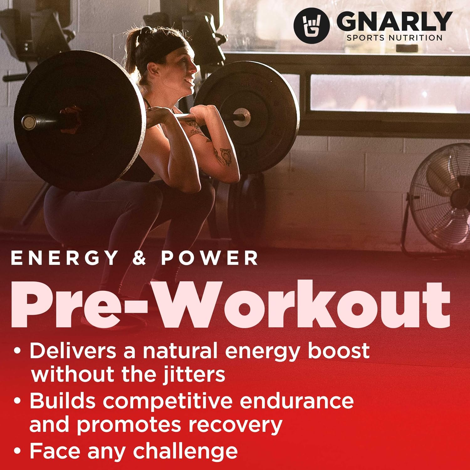 پودر پری‌ورک‌اوت Gnarly Nutrition، 14.82 اونس، 30 سروینگ، طعم توت‌فرنگی
