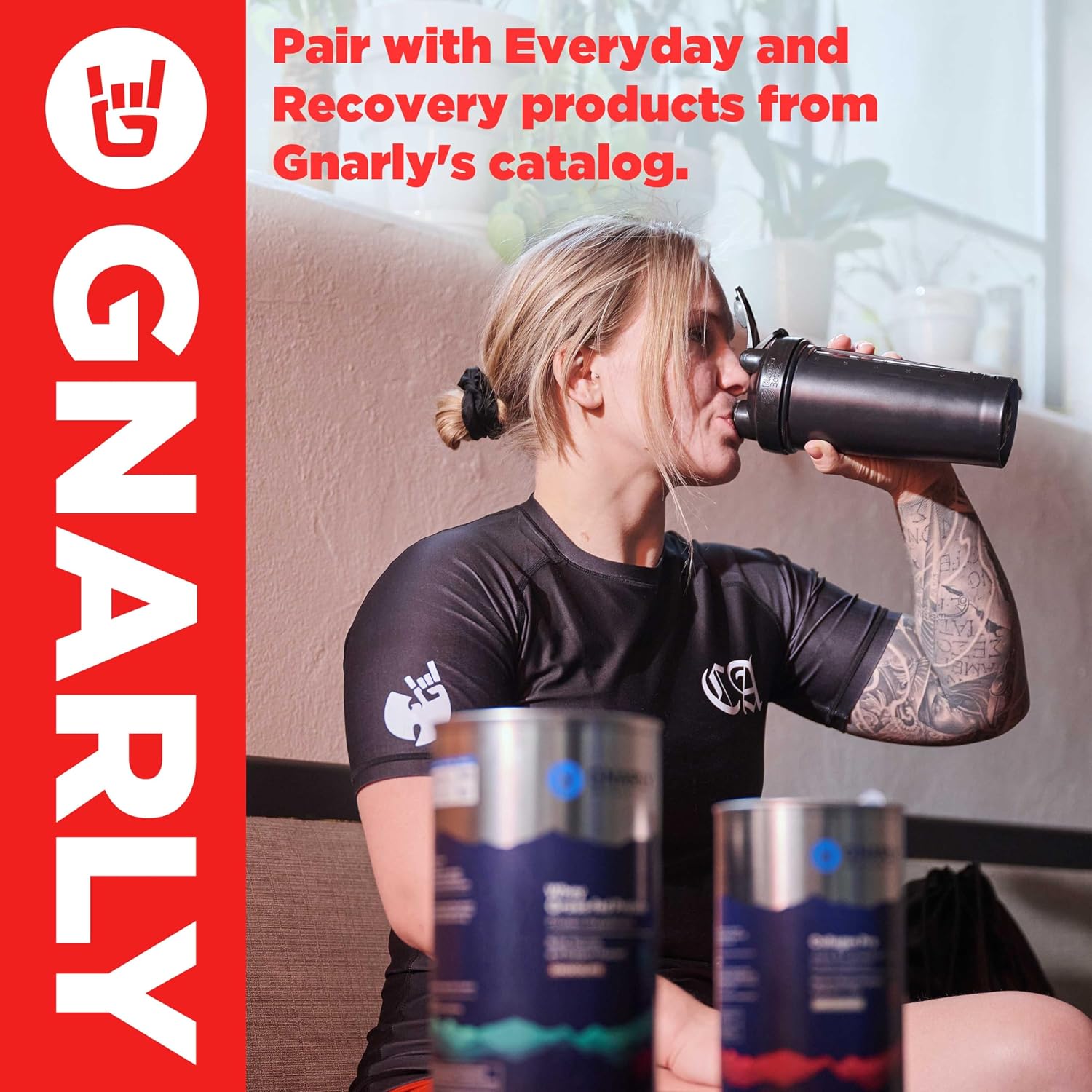 پودر پری‌ورک‌اوت Gnarly Nutrition، 14.82 اونس، 30 سروینگ، طعم توت‌فرنگی