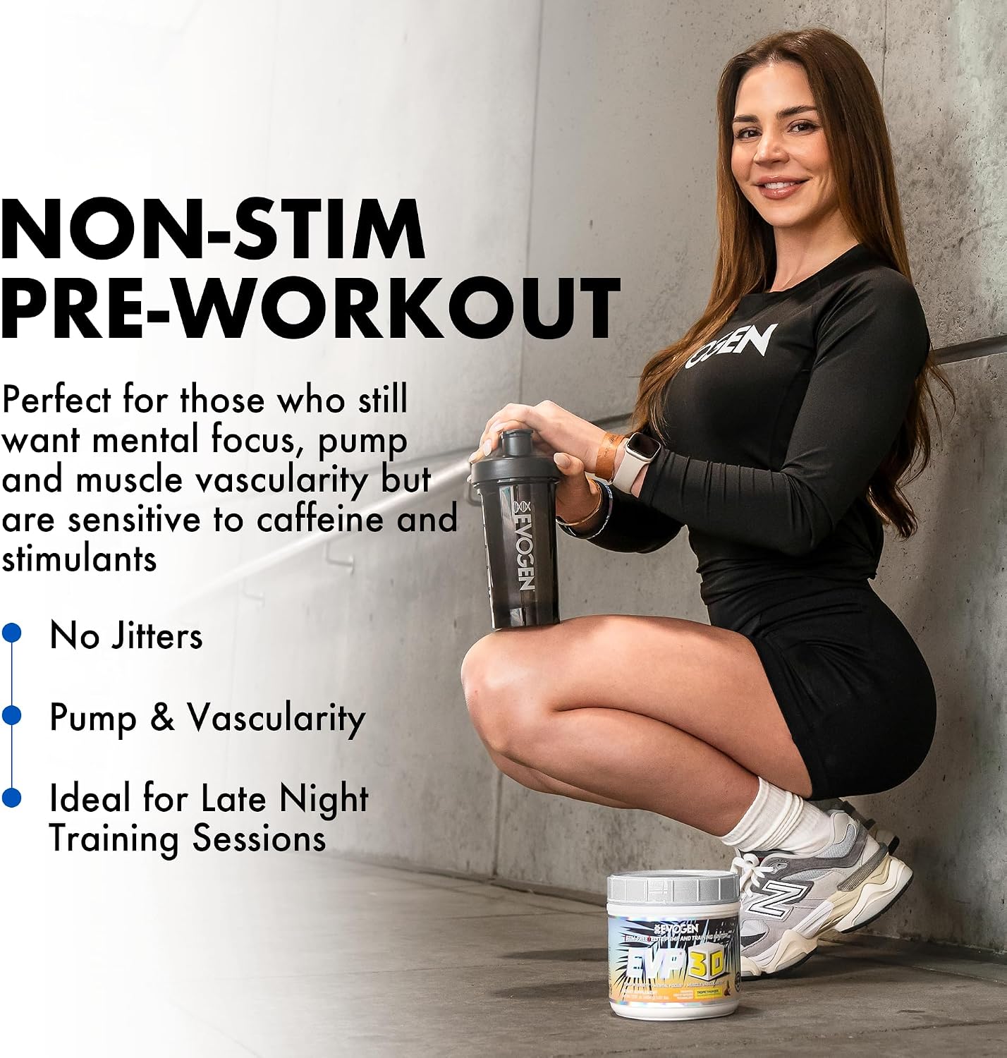 پودر پری‌ورک‌اوت اووژن مدل EVP 3D Stimulant Caffeine Free، 40 سروینگ، طعم آناناس